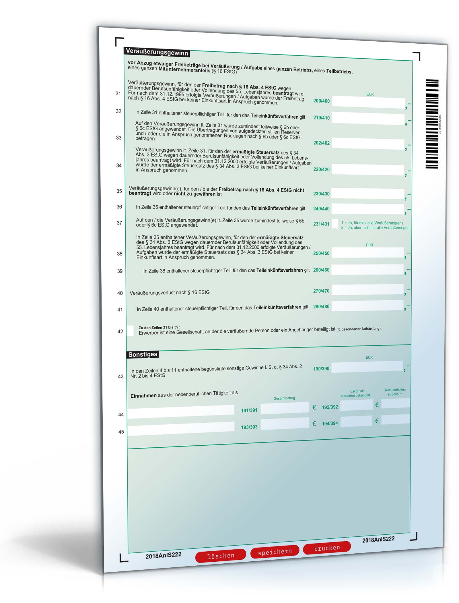 Anlage S 2018 PDF. Seite: 2