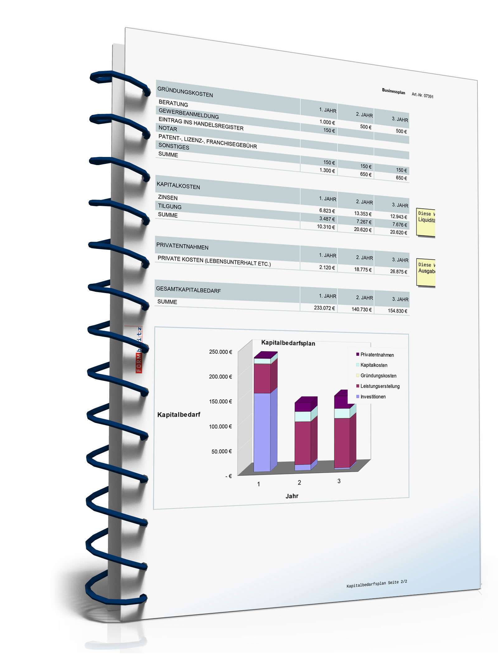 Businessplan Buchhandlung Excel. Seite: 19