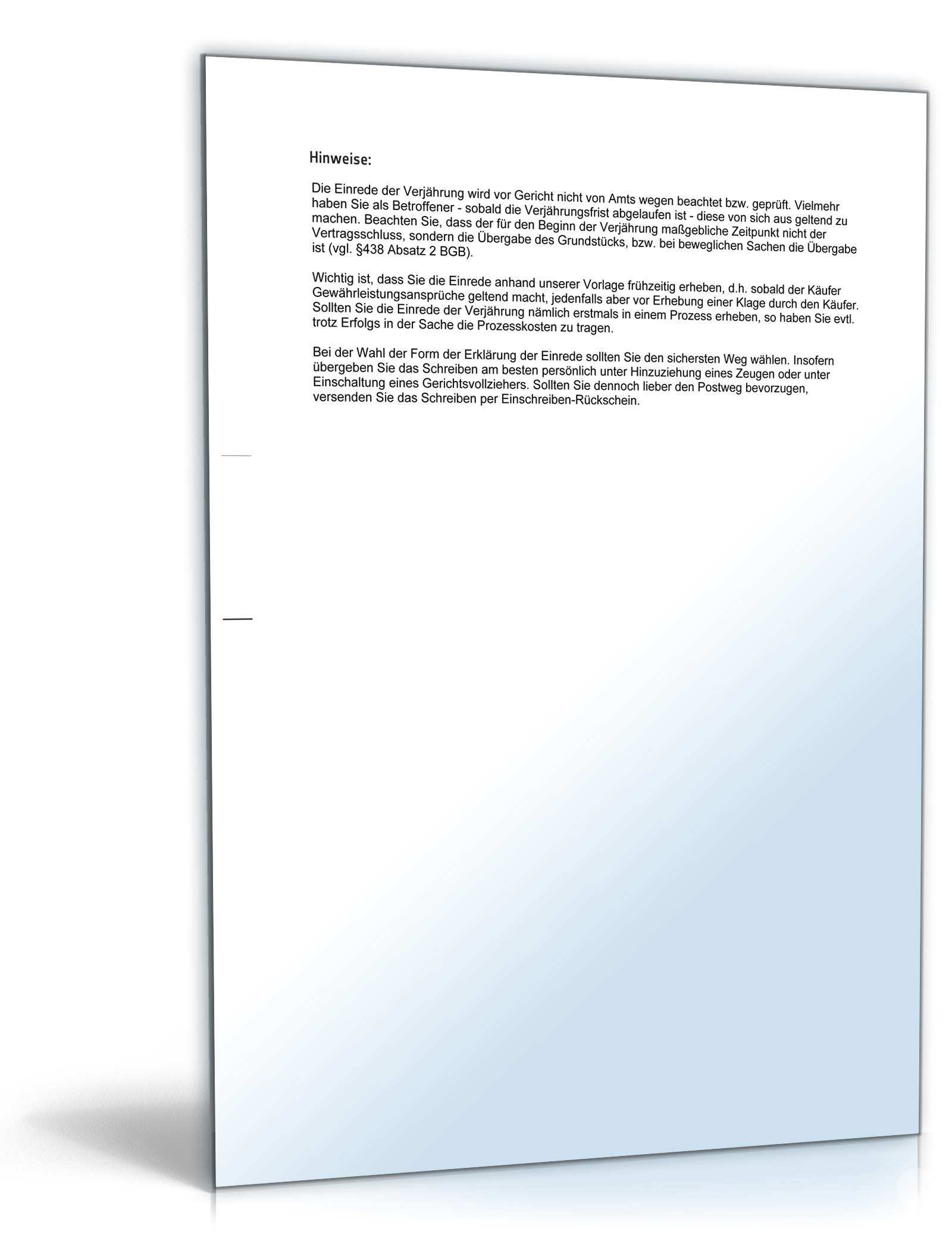 Einrede der Verjährung durch den Verkäufer PDF. Seite: 3