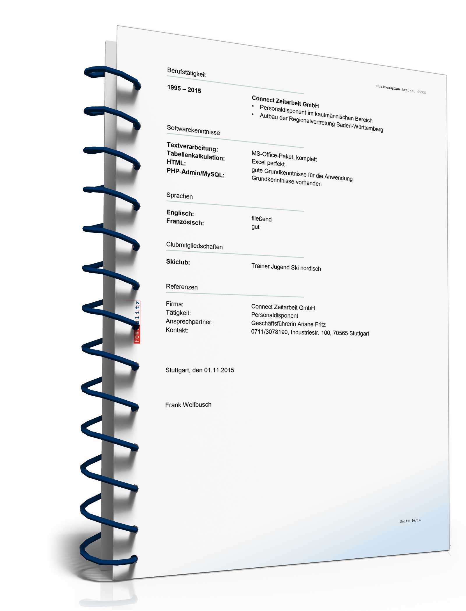 Businessplan Zeitarbeitsfirma Excel. Seite: 9