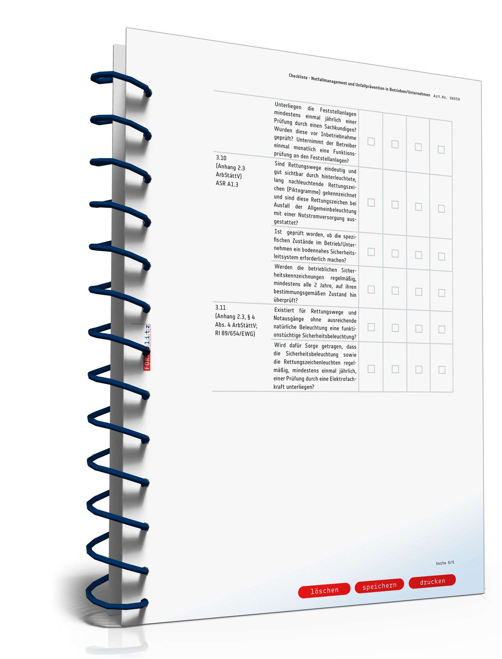 Checkliste Notfallmanagement PDF. Seite: 5