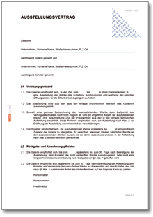 Ausstellungsvertrag Word