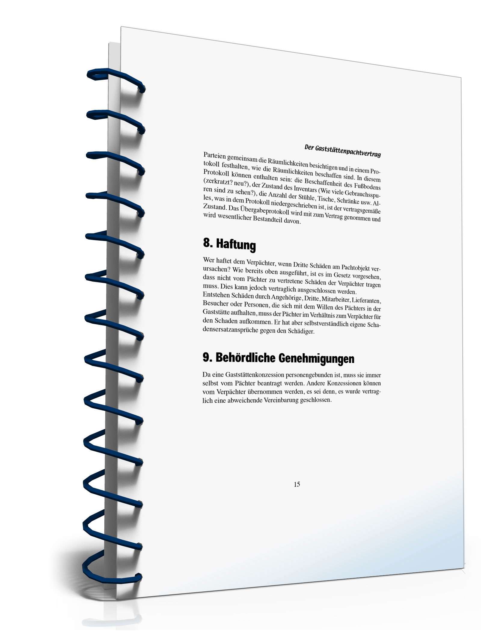 Ratgeber zum Gaststättenpachtvertrag  PDF. Seite: 15