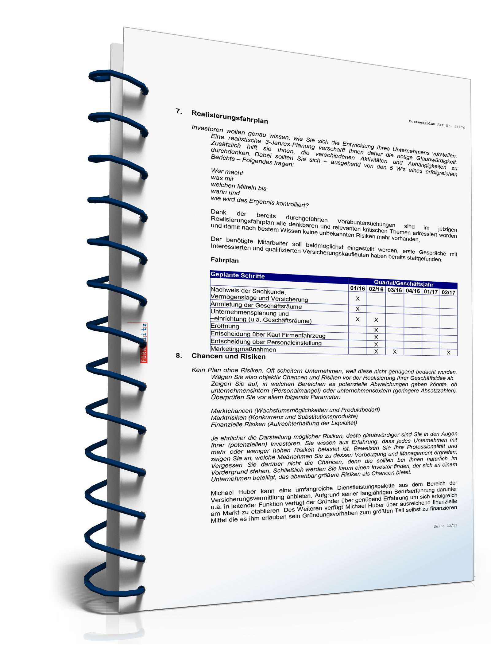 Businessplan Versicherungsmakler Excel. Seite: 15