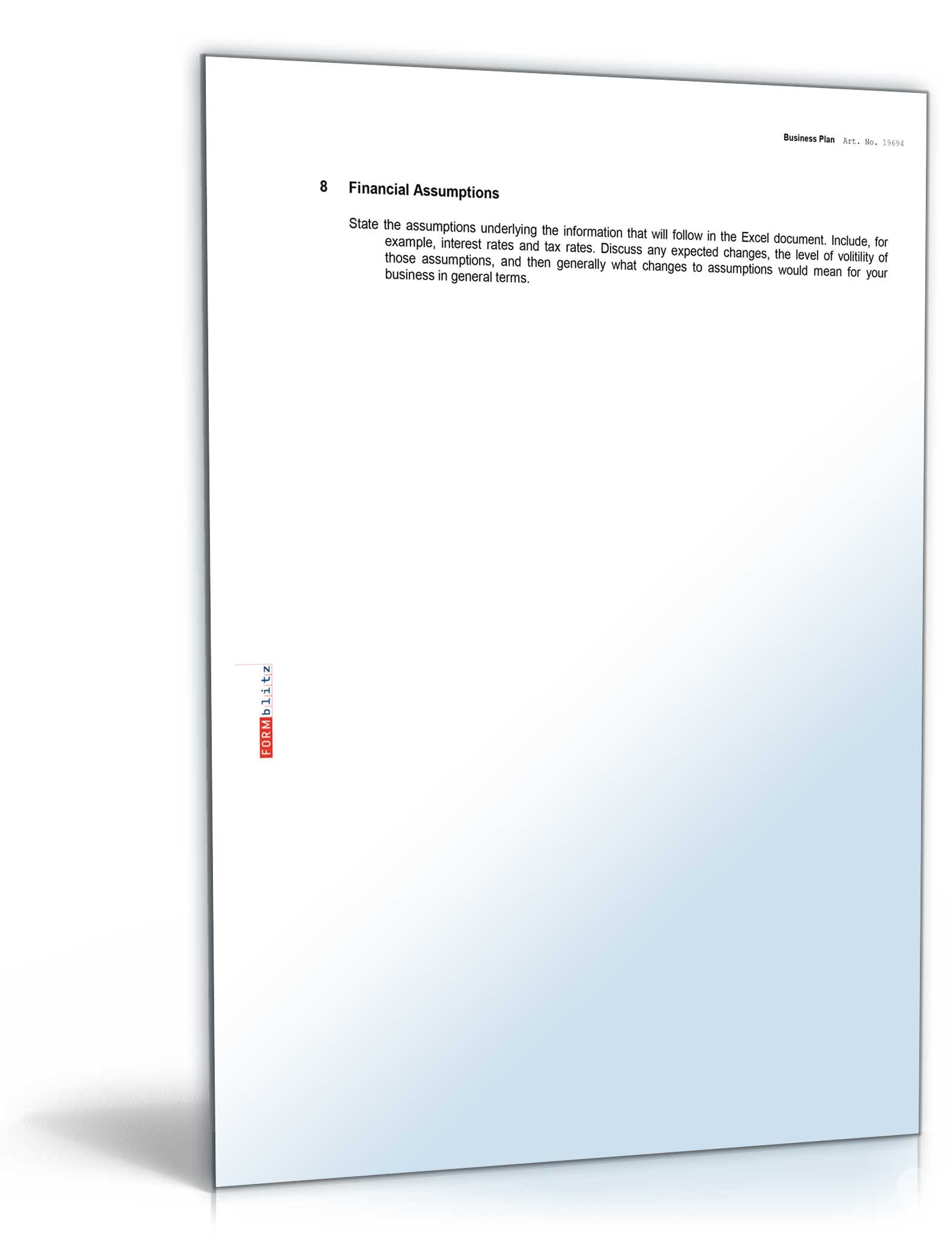 Businessplan auf Englisch Excel. Seite: 9