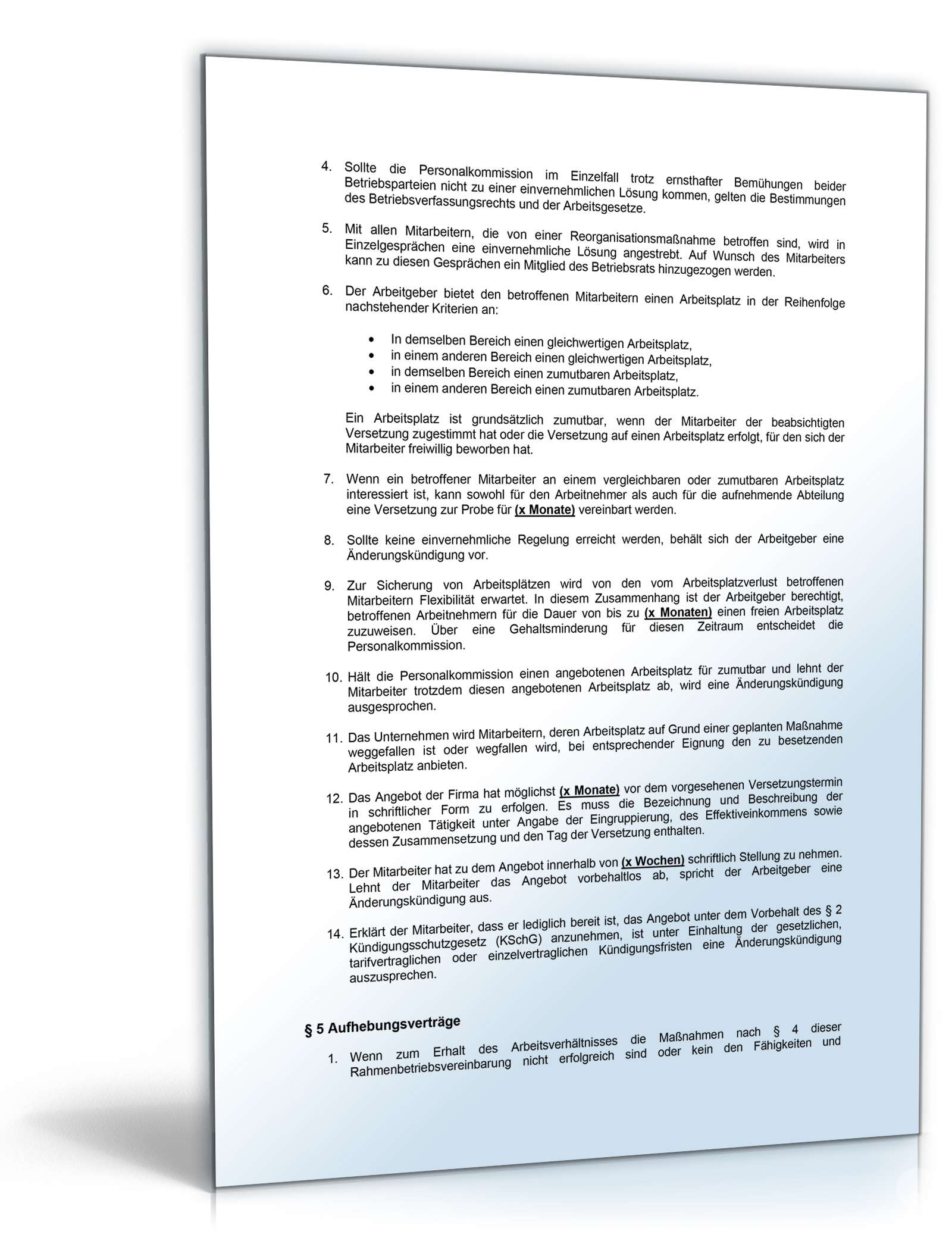 Betriebsvereinbarung Umstrukturierung PDF. Seite: 3