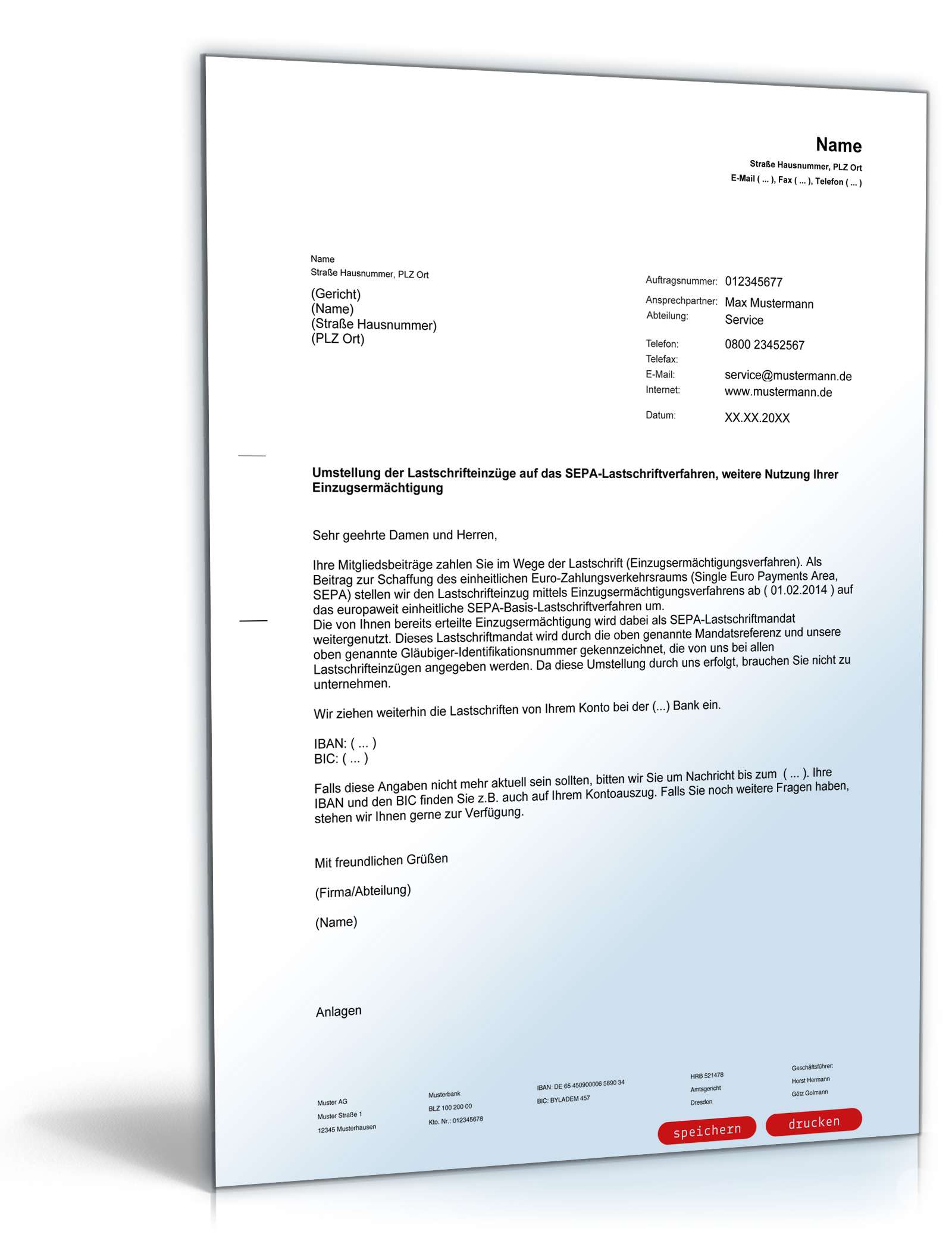 Umstellung auf SEPA-Lastschriftverfahren