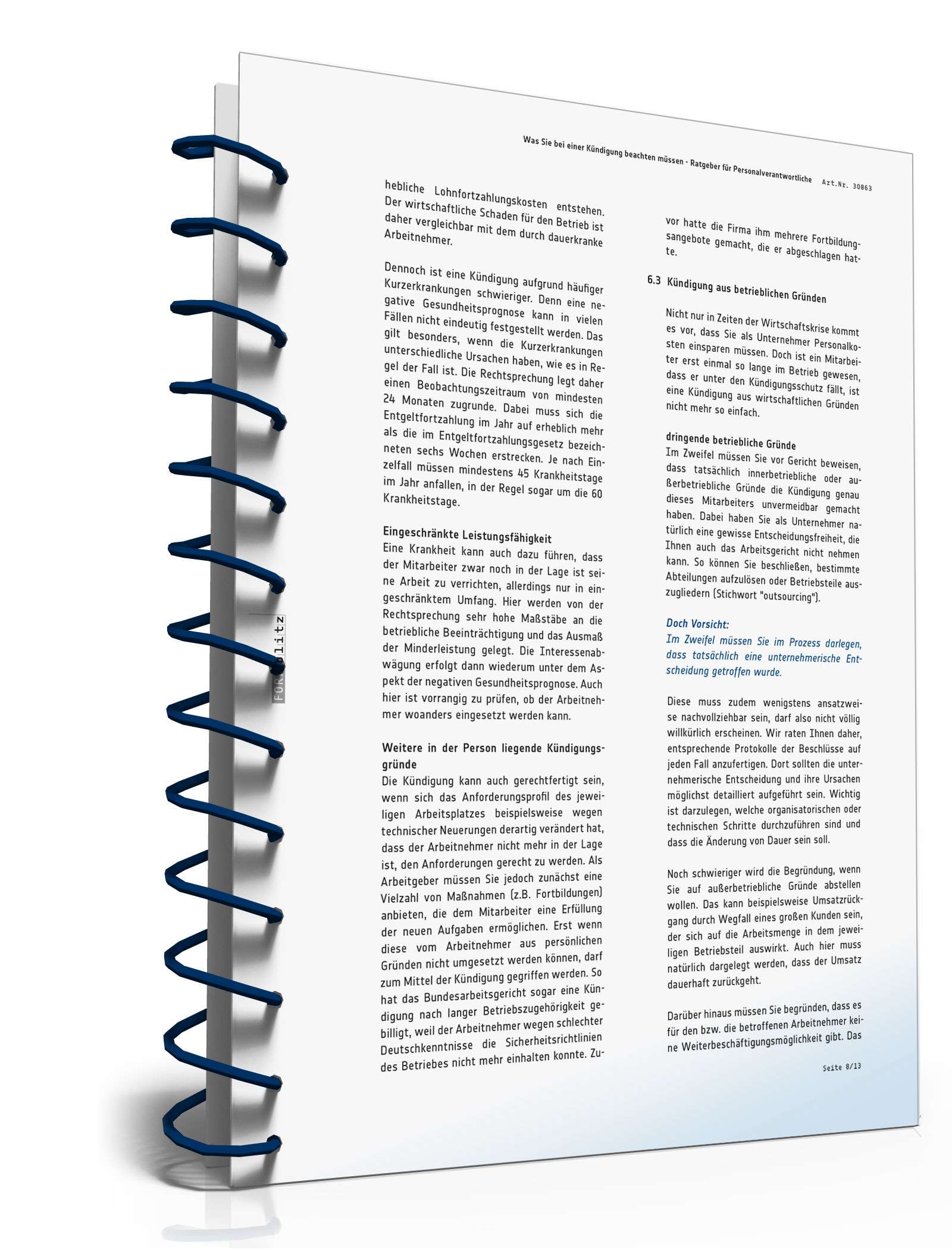 Was Sie bei einer Kündigung beachten müssen PDF. Seite: 9