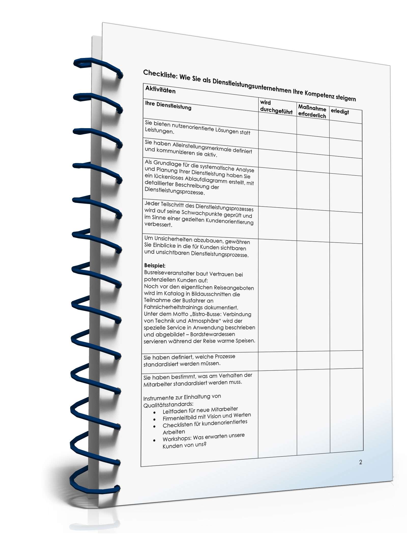 Checkliste Dienstleistungskompetenz PDF. Seite: 2