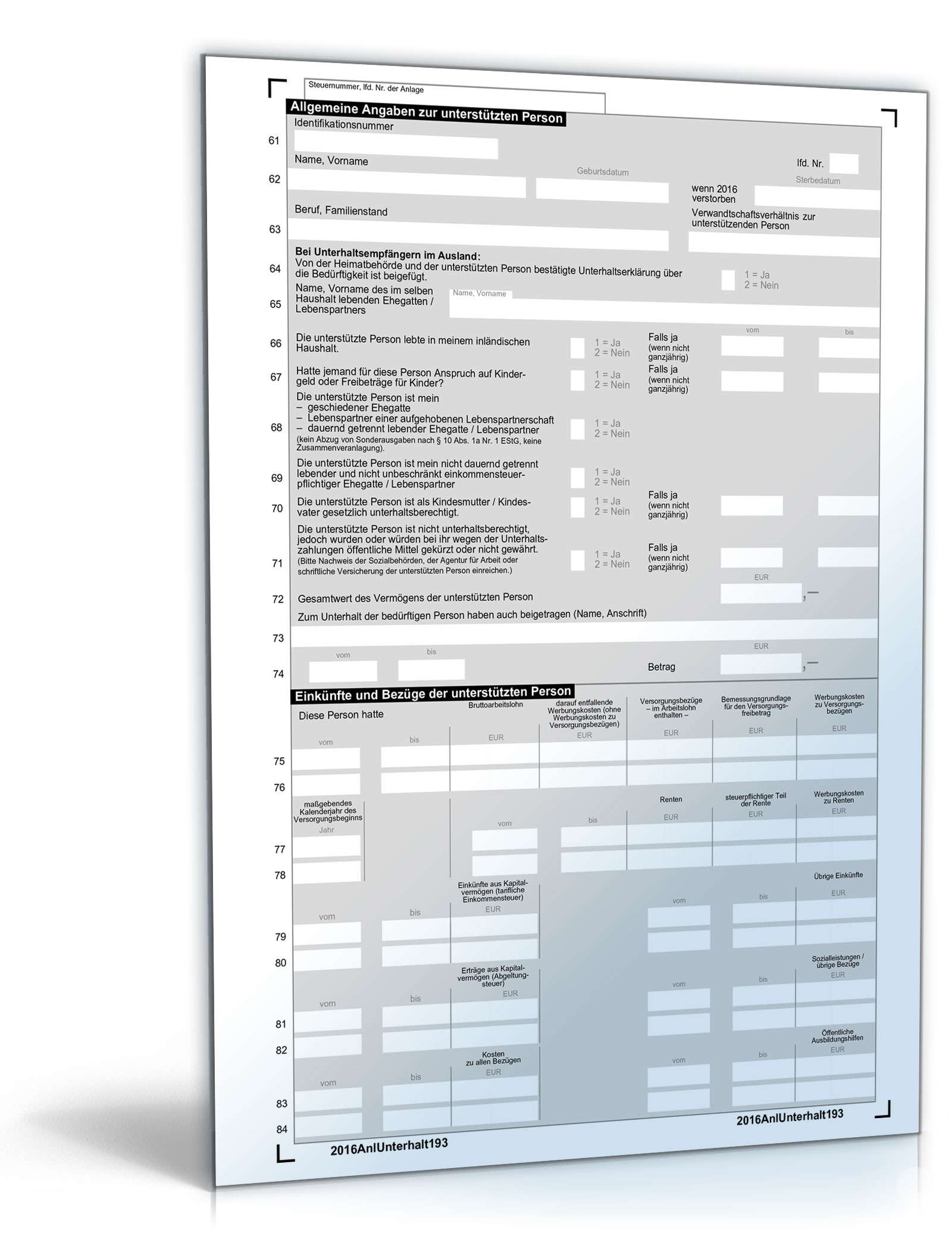 Anlage Unterhalt 2016 PDF. Seite: 3