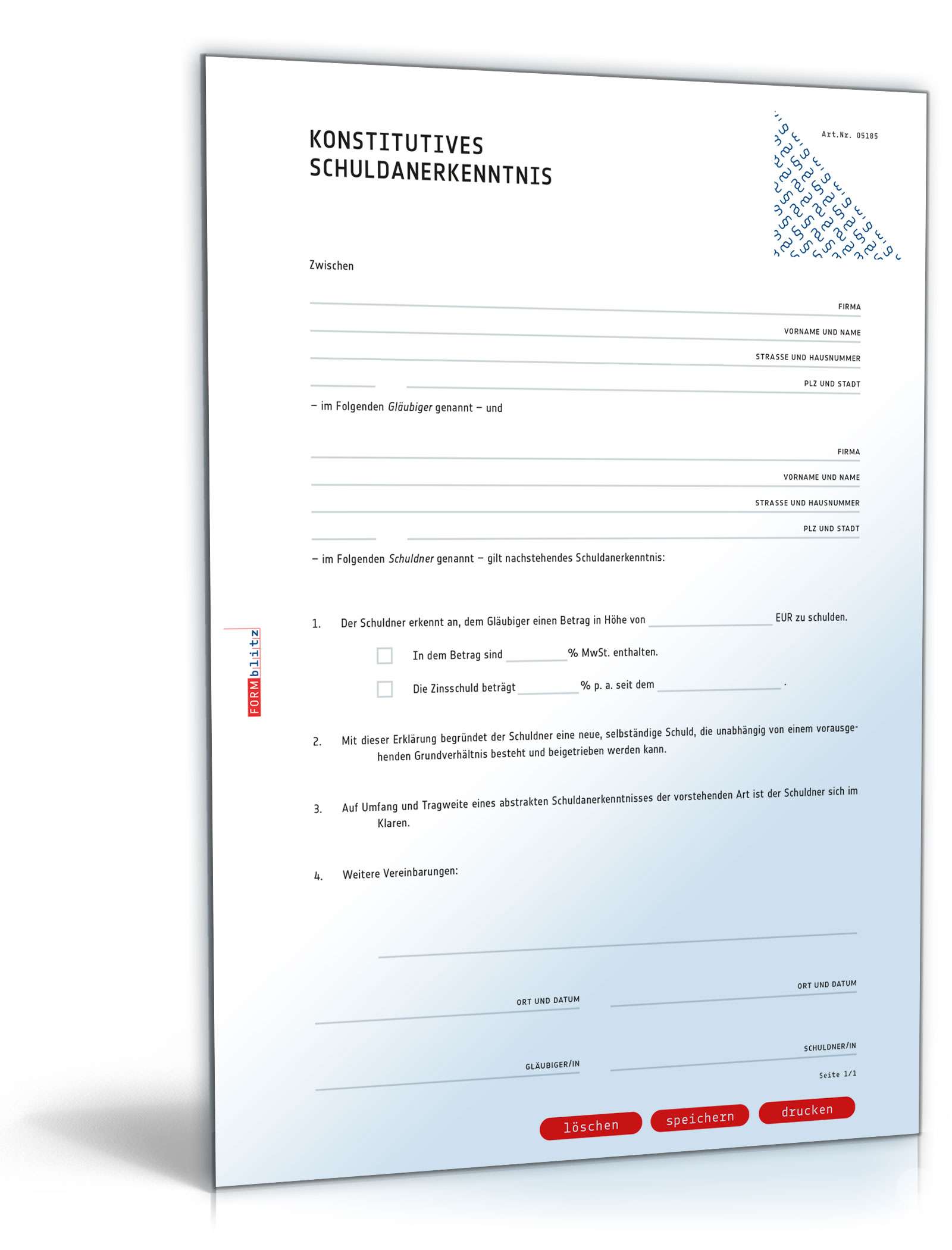 Schuldanerkenntnis konstitutiv PDF