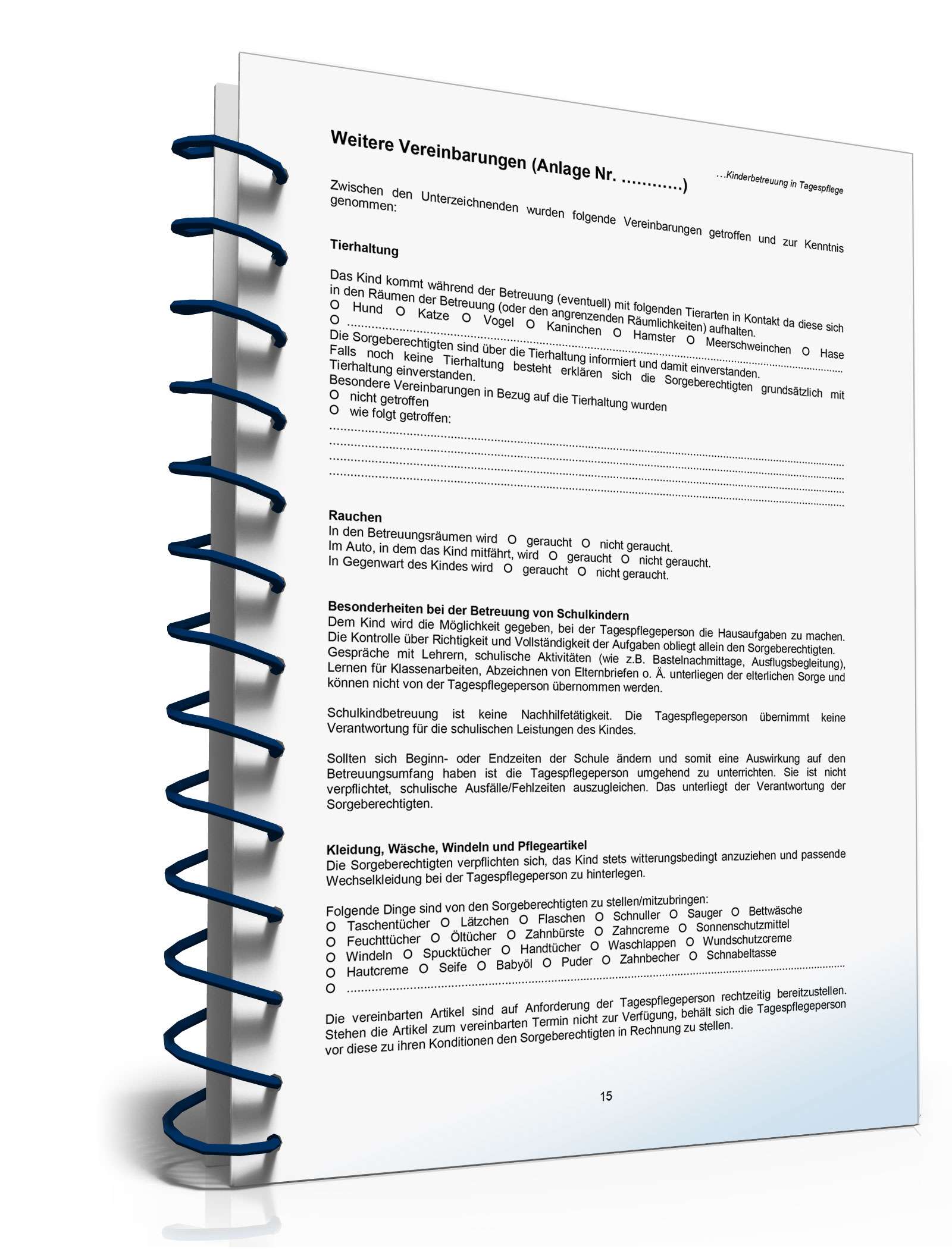 Ratgeber zum Arbeitsvertrag in der Kinderbetreuung  PDF. Seite: 15