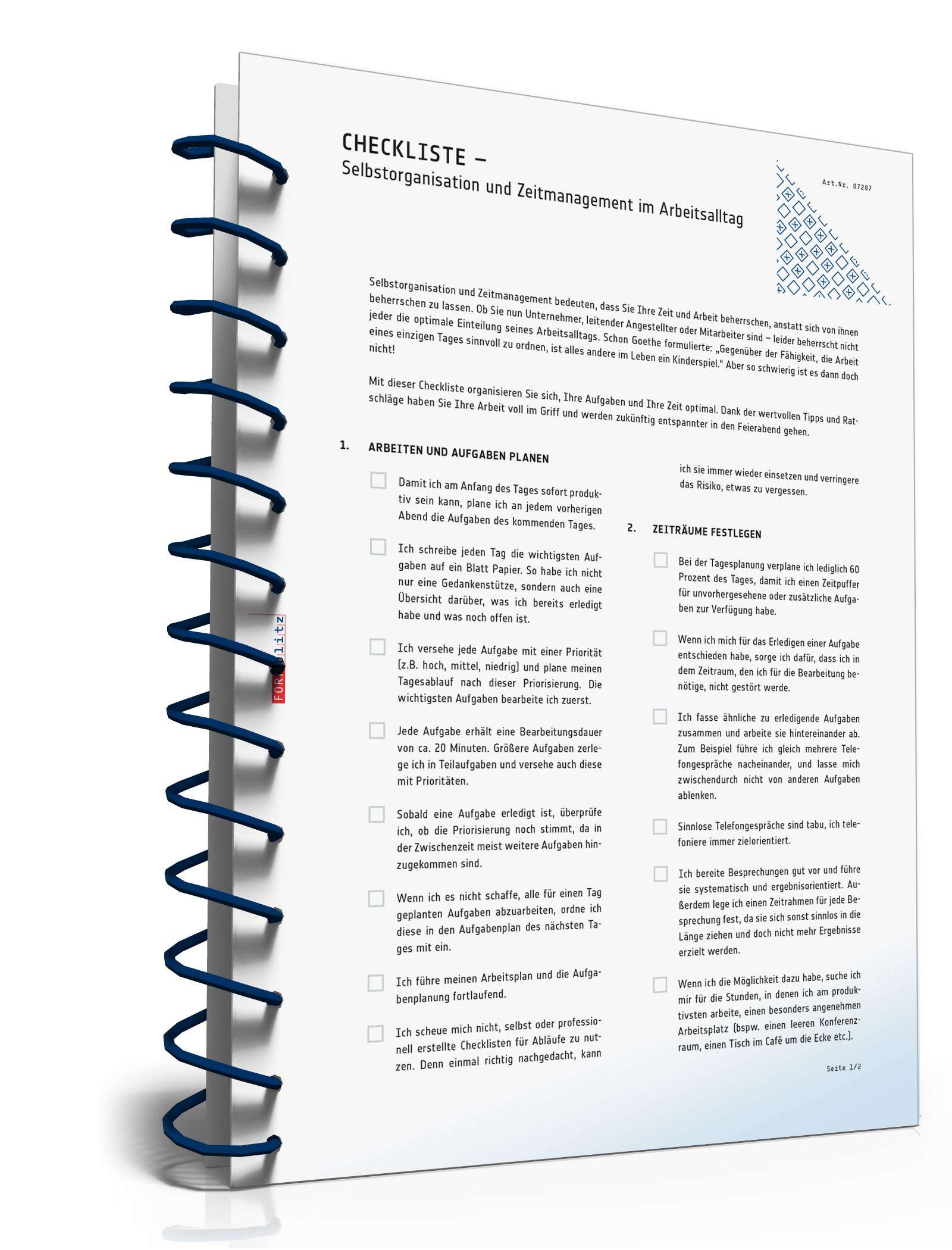 Checkliste Zeitmanagement PDF