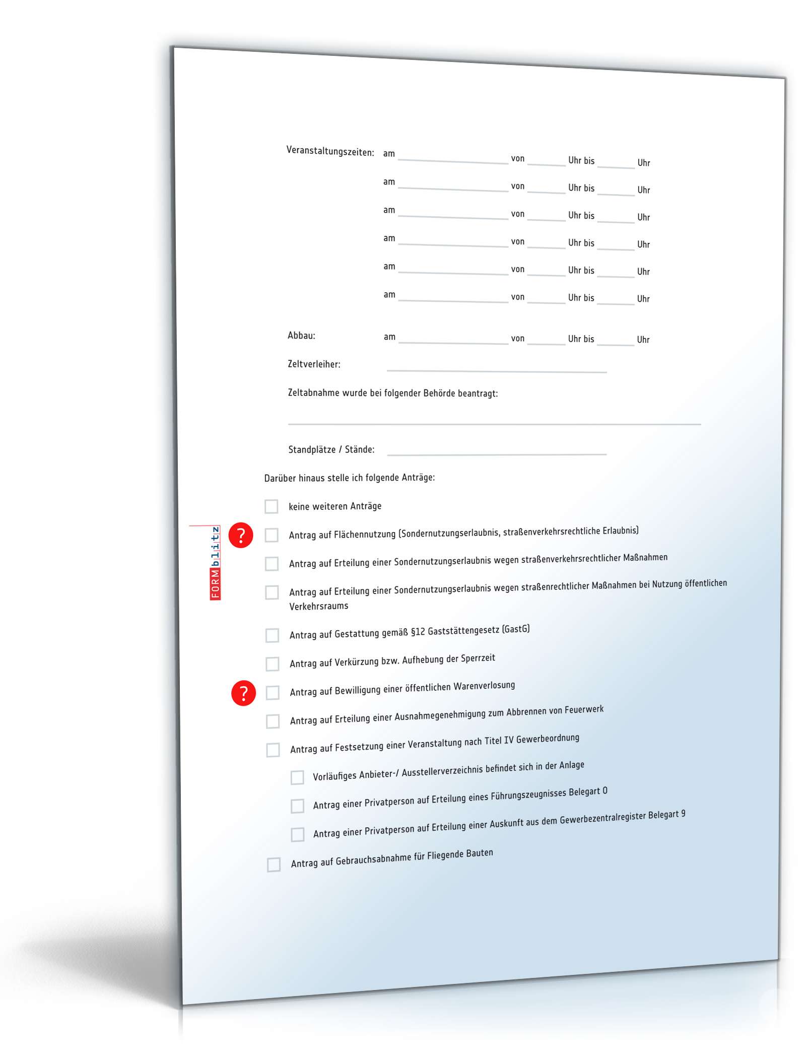 Antrag auf Erteilung einer Genehmigung PDF. Seite: 3