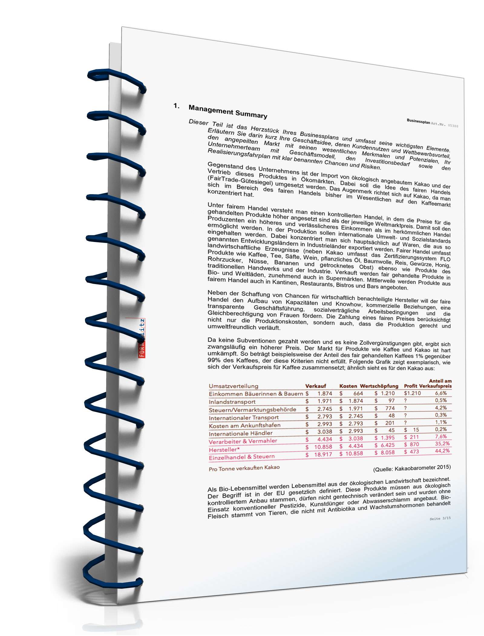 Businessplan Im- und Exportunternehmen Excel. Seite: 2