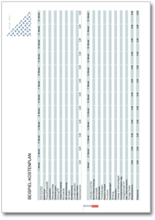 Kostenplan Excel