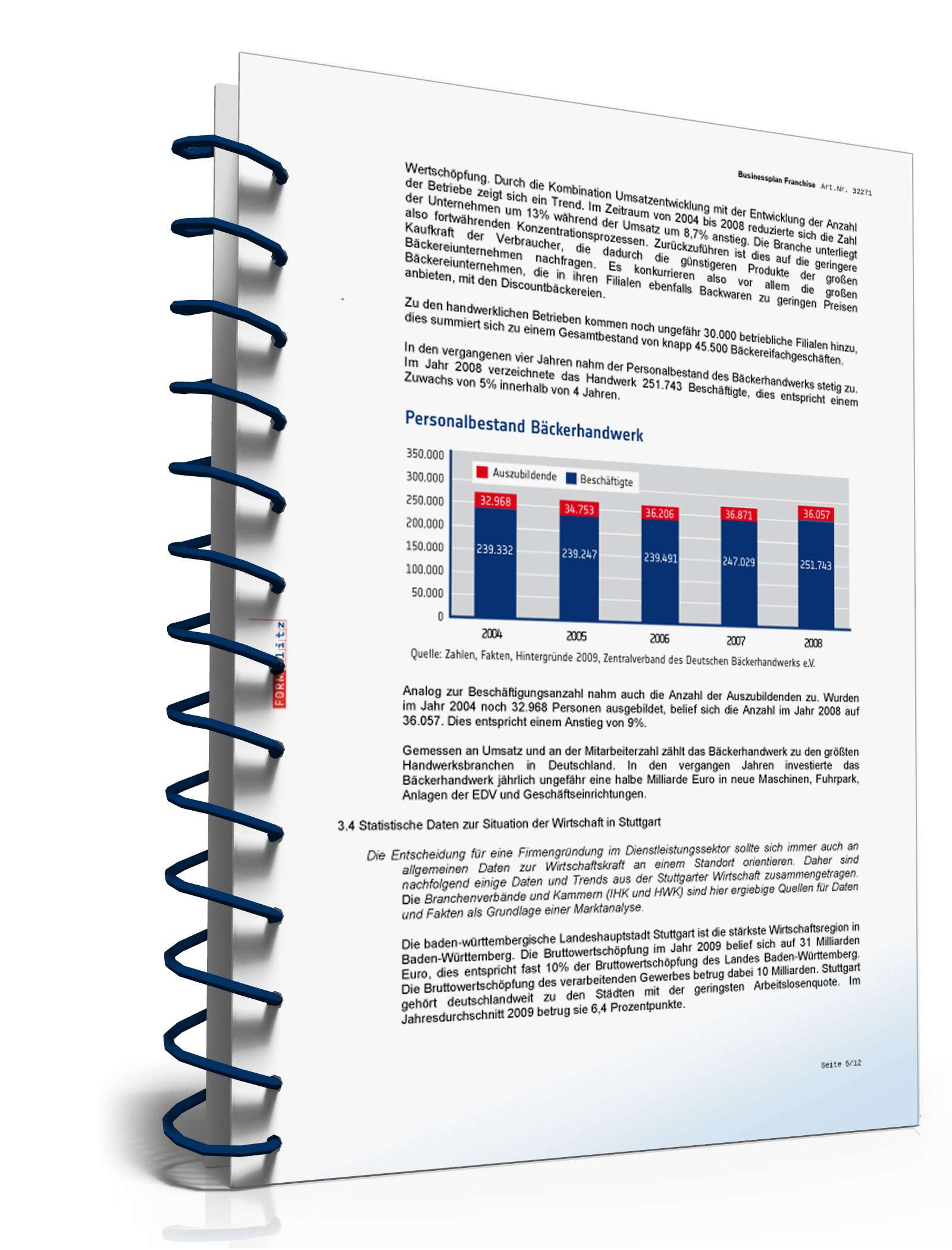 Businessplan Franchise (Bäckerei) Excel. Seite: 11
