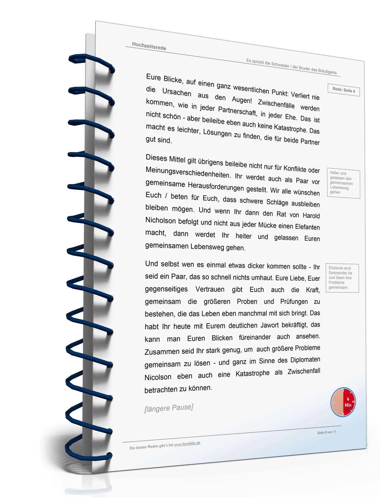 Hochzeitsrede Bruder/Schwester des Bräutigams Excel. Seite: 8
