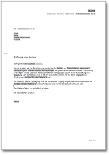 Einwilligung gesetzlicher Vertreter Kontoeröffnung  Word