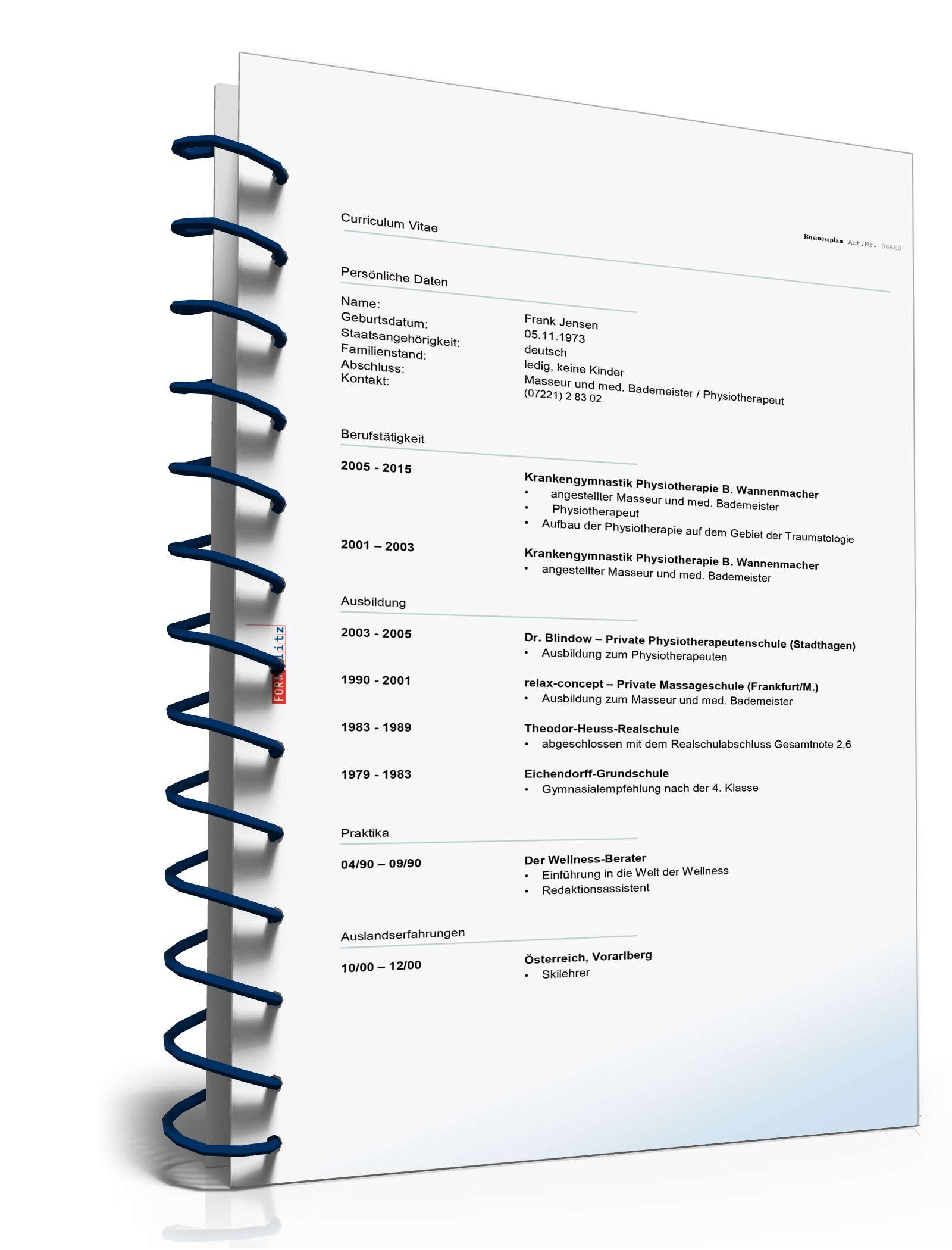 Businessplan Physiotherapie Excel. Seite: 13