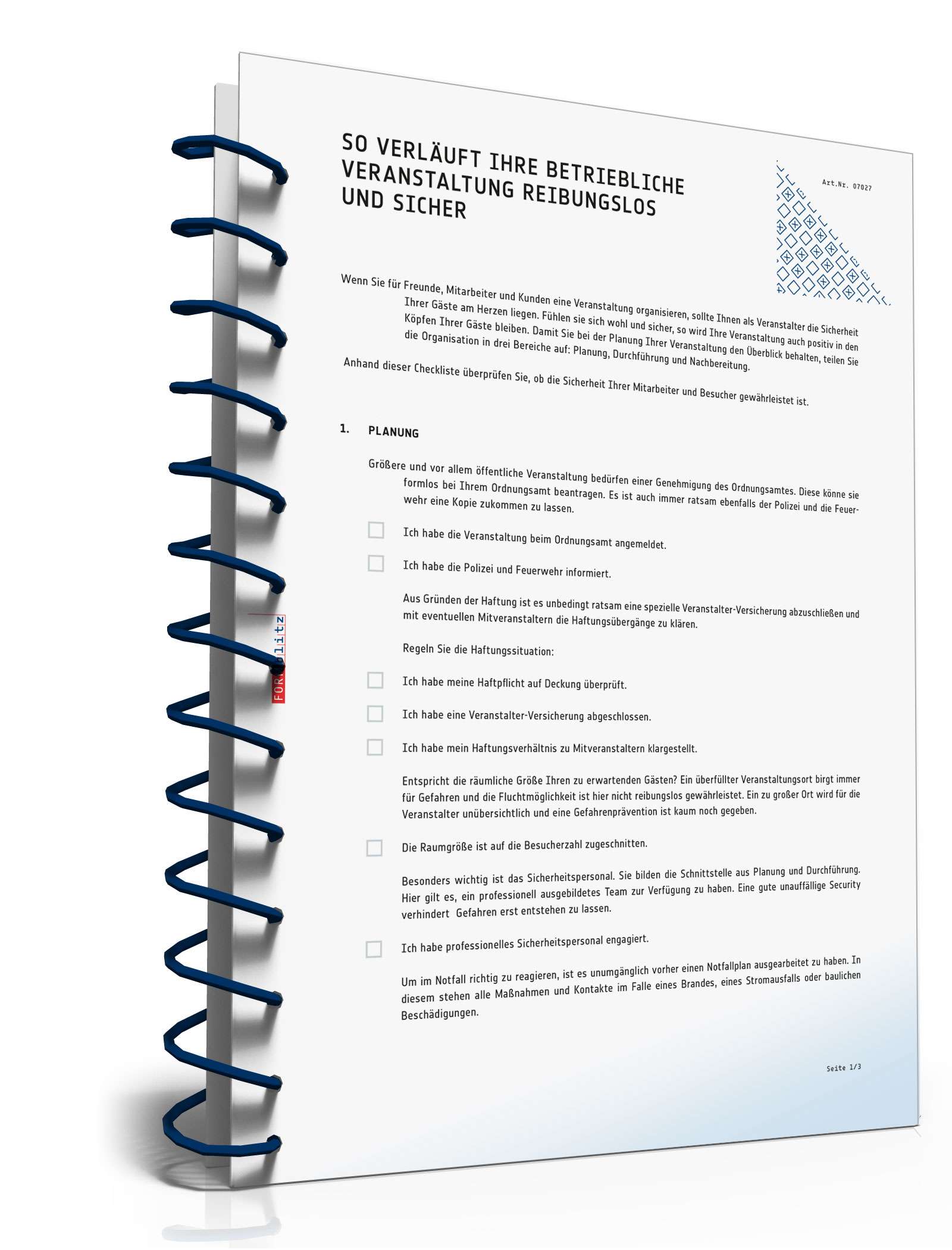 Checkliste Veranstaltungsplanung  PDF