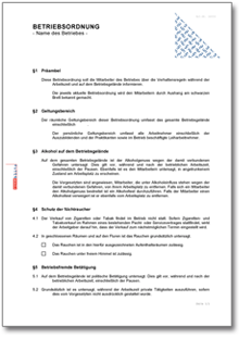 Betriebsordnung Word