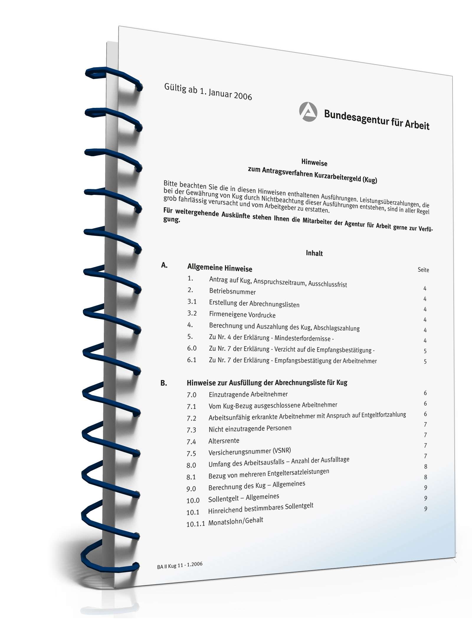 Hinweise zum Antrag Kurzarbeitergeld PDF