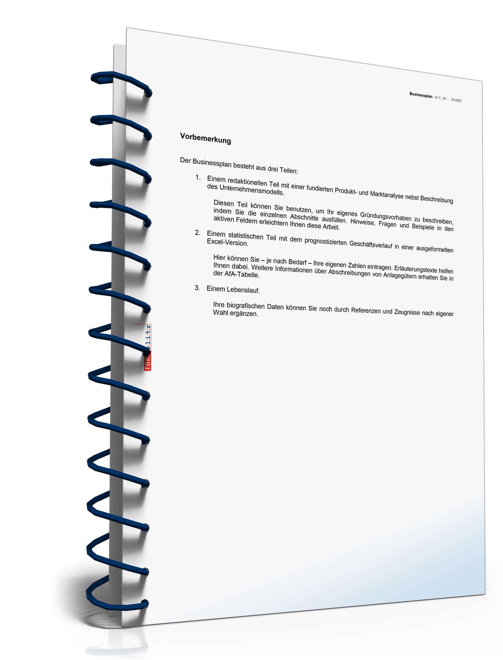 Businessplan Existenzgründung Excel. Seite: 3