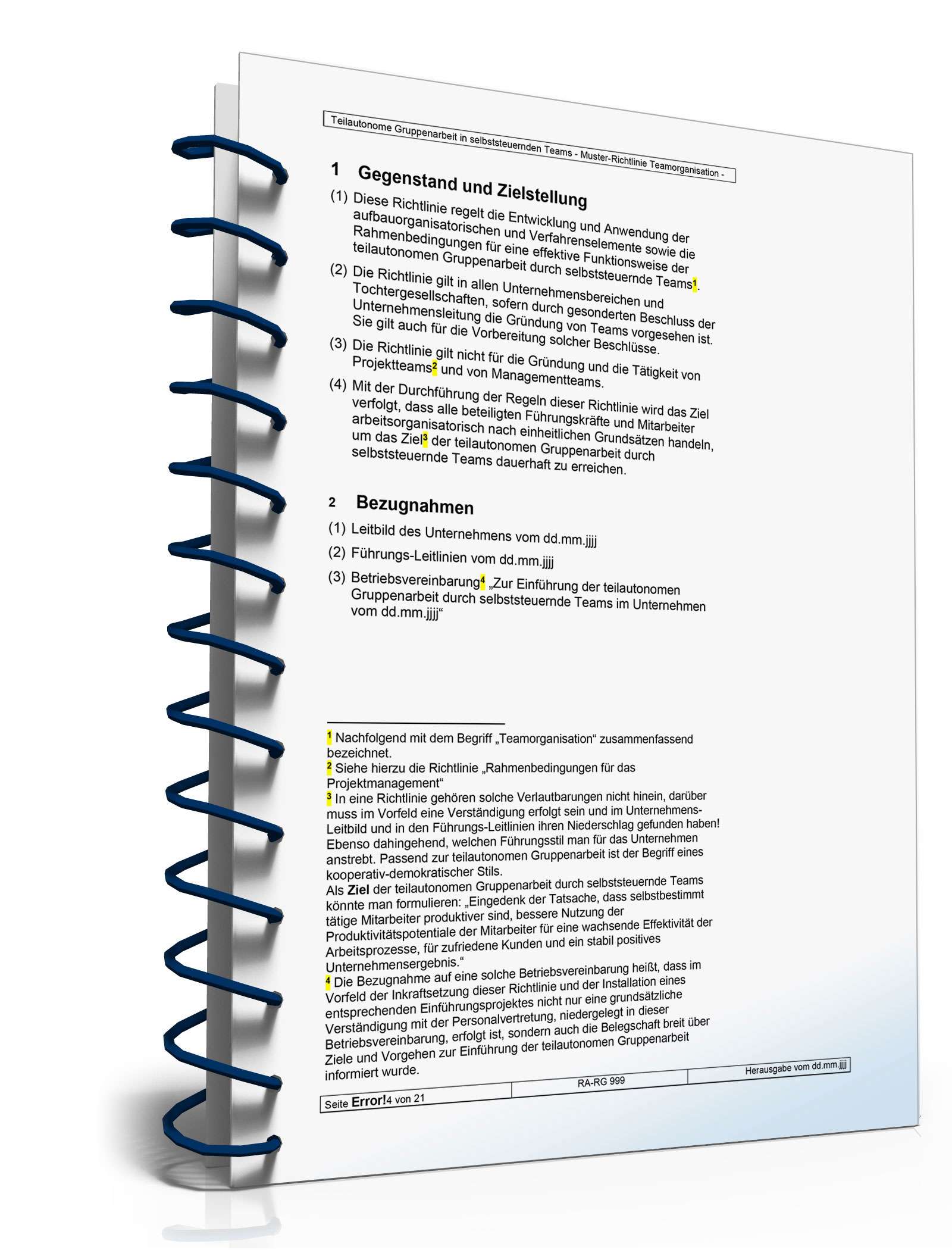 Teilautonome Gruppenarbeit in selbststeuernden Teams Word. Seite: 4