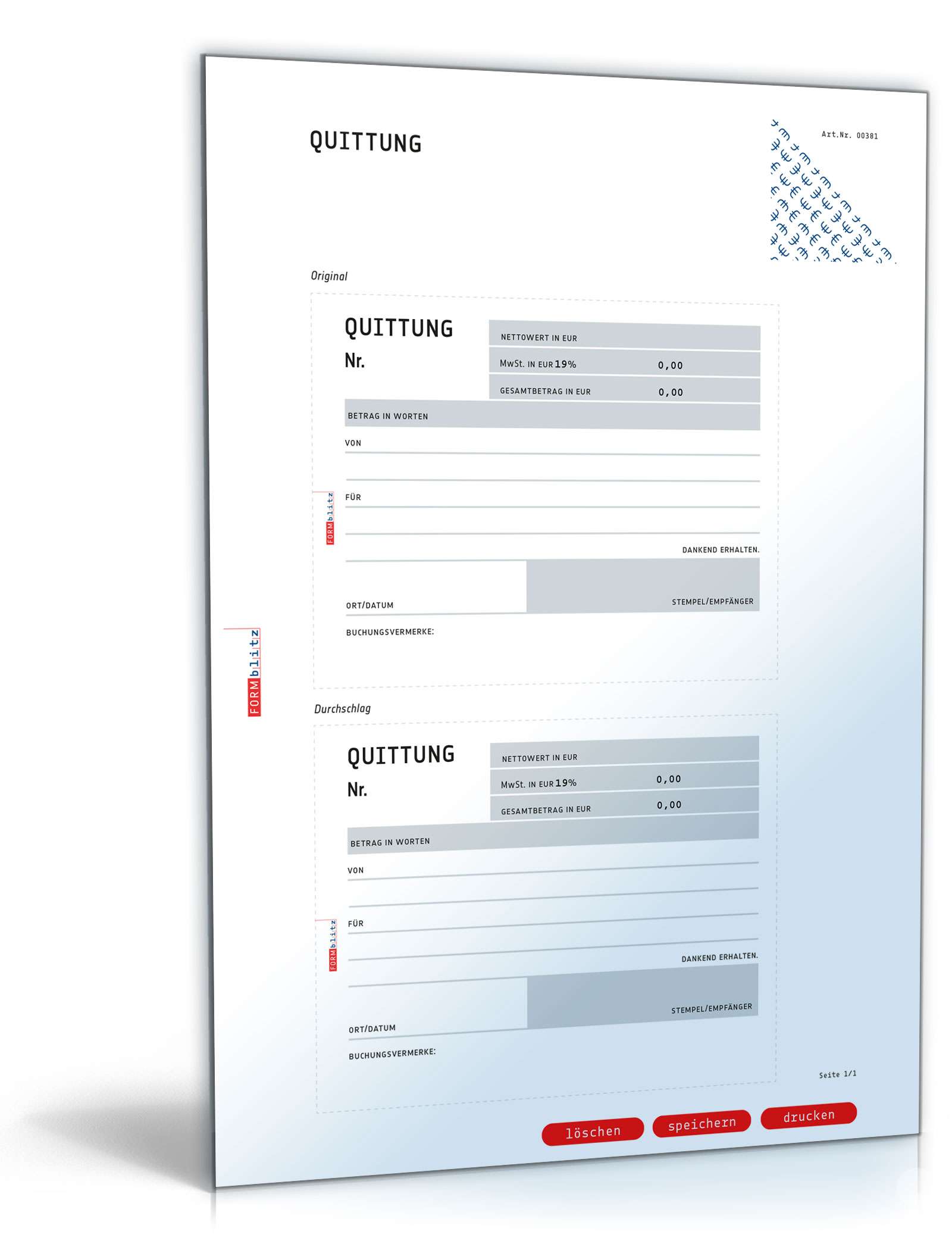 Vorlagen-Paket für Selbstständige Excel. Seite: 3