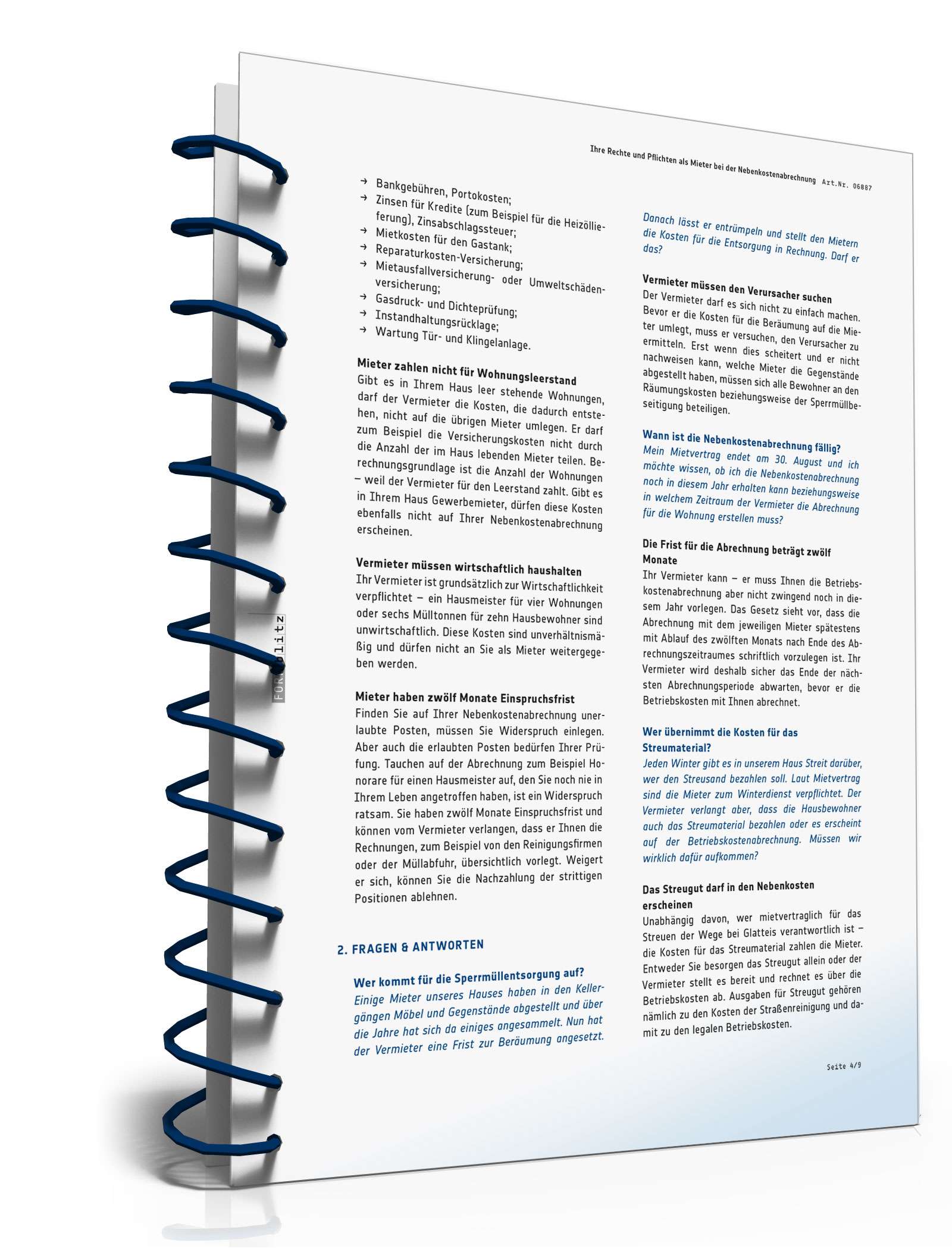 Ratgeber Mietrecht Nebenkostenabrechnung  PDF. Seite: 4