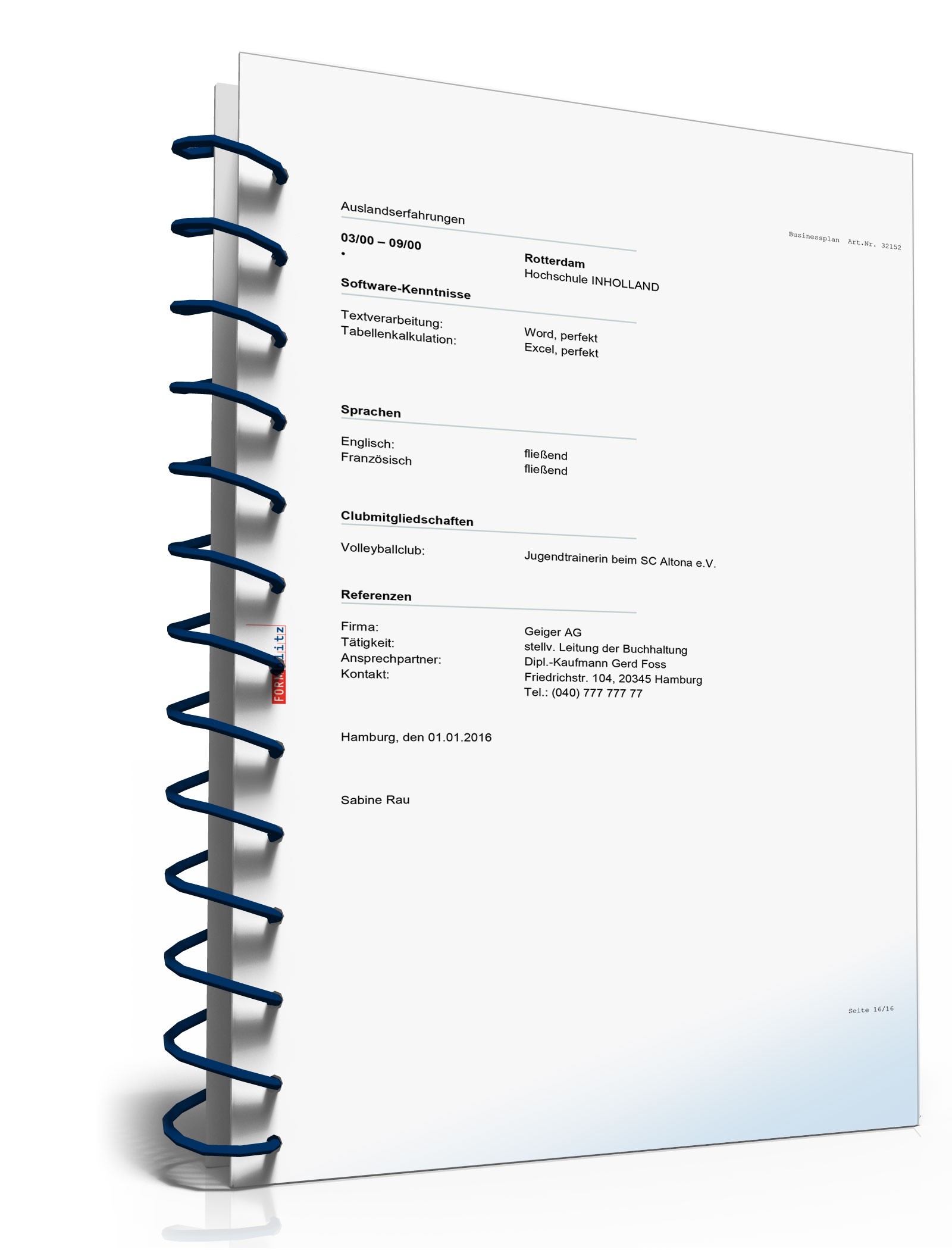 Businessplan Büroservice Excel. Seite: 16