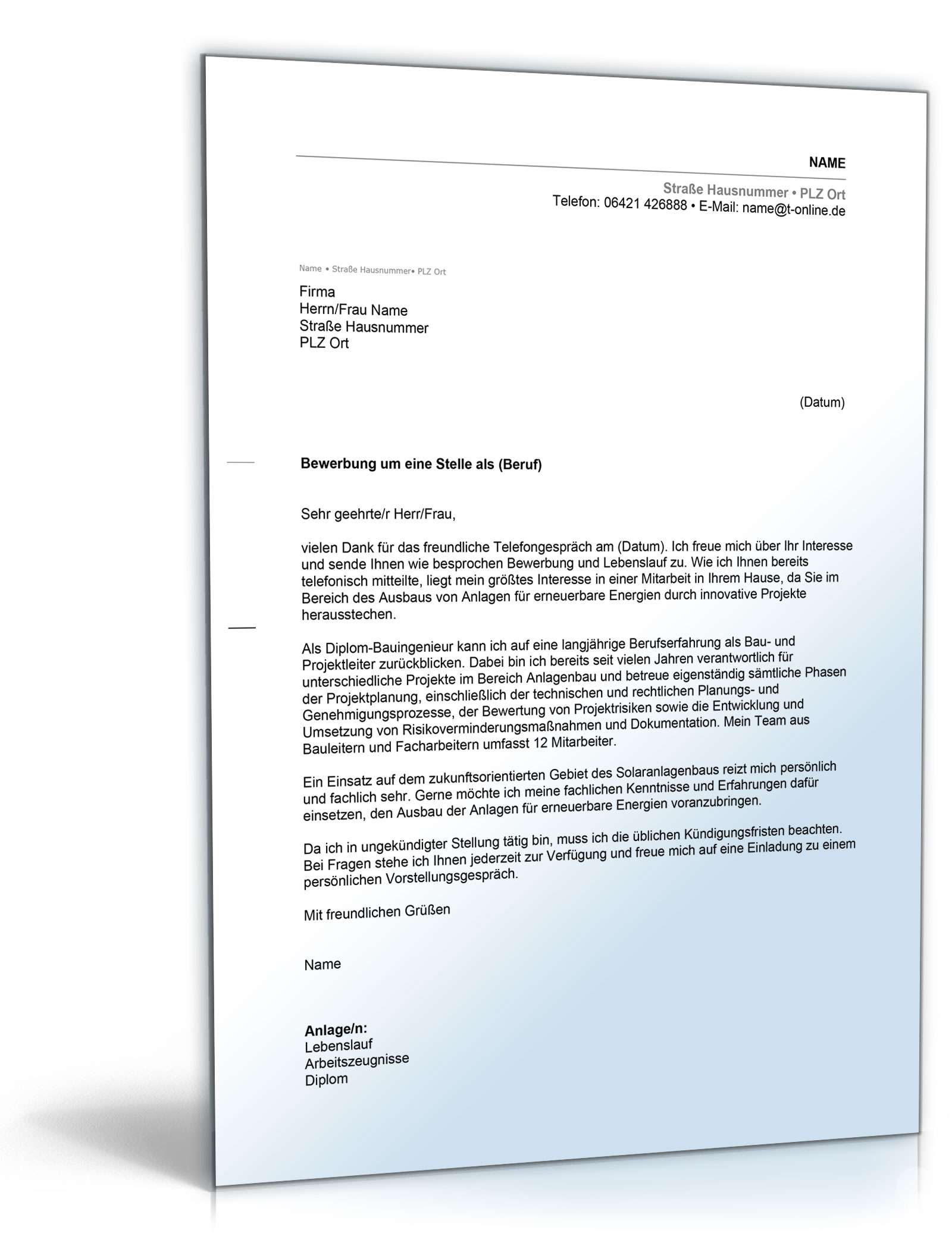 Anschreiben Bewerbung Generation 50plus Hochschulabschluss Excel