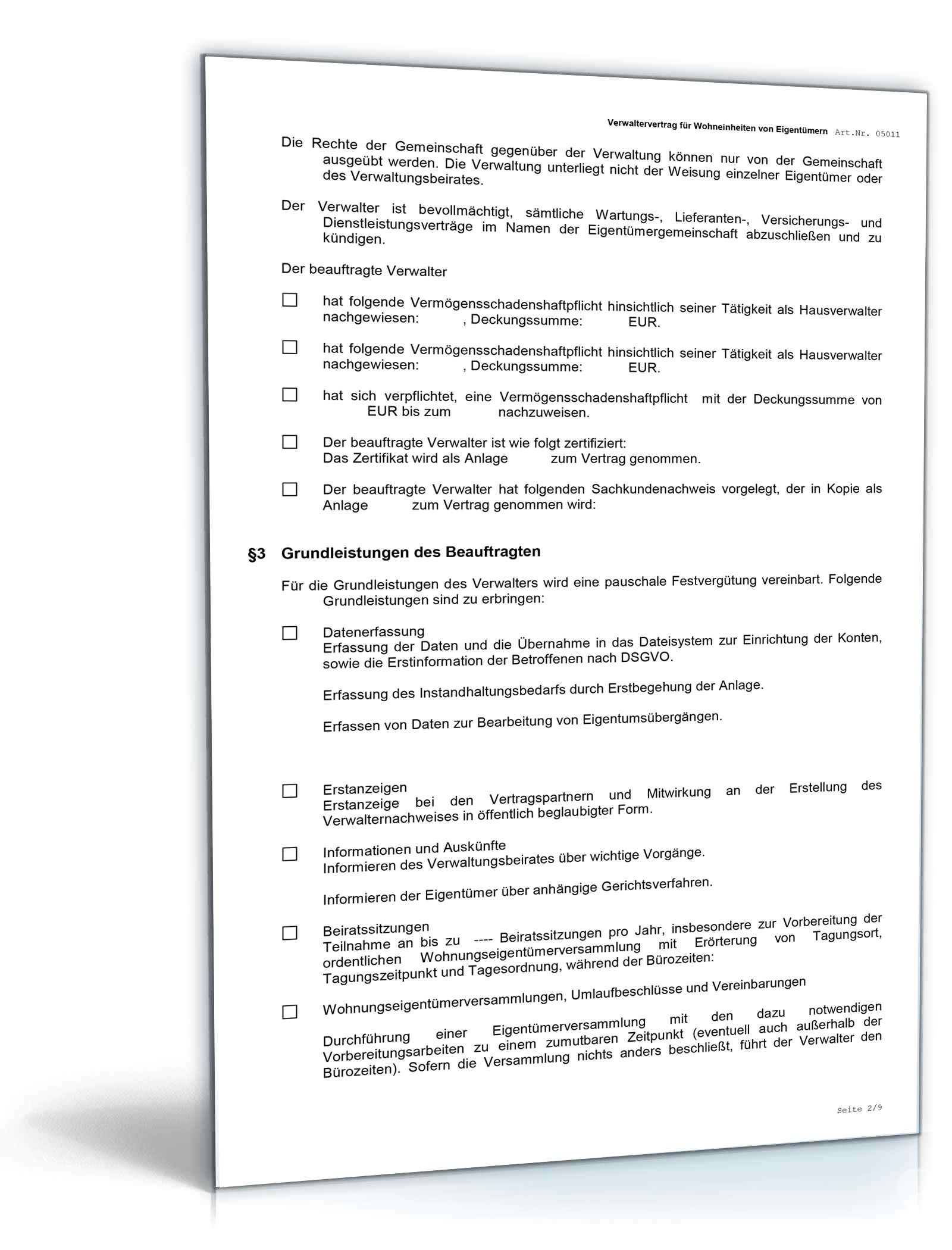 WEG-Verwaltervertrag Word. Seite: 2