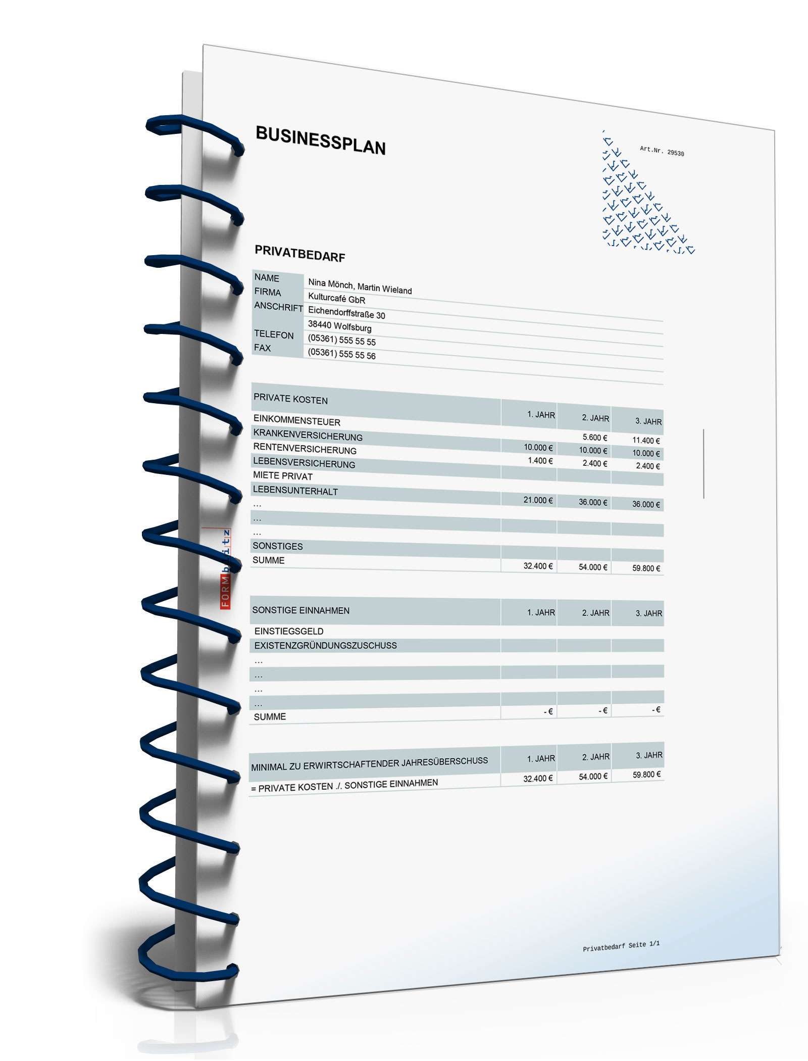 Businessplan Kulturcafé Excel. Seite: 31