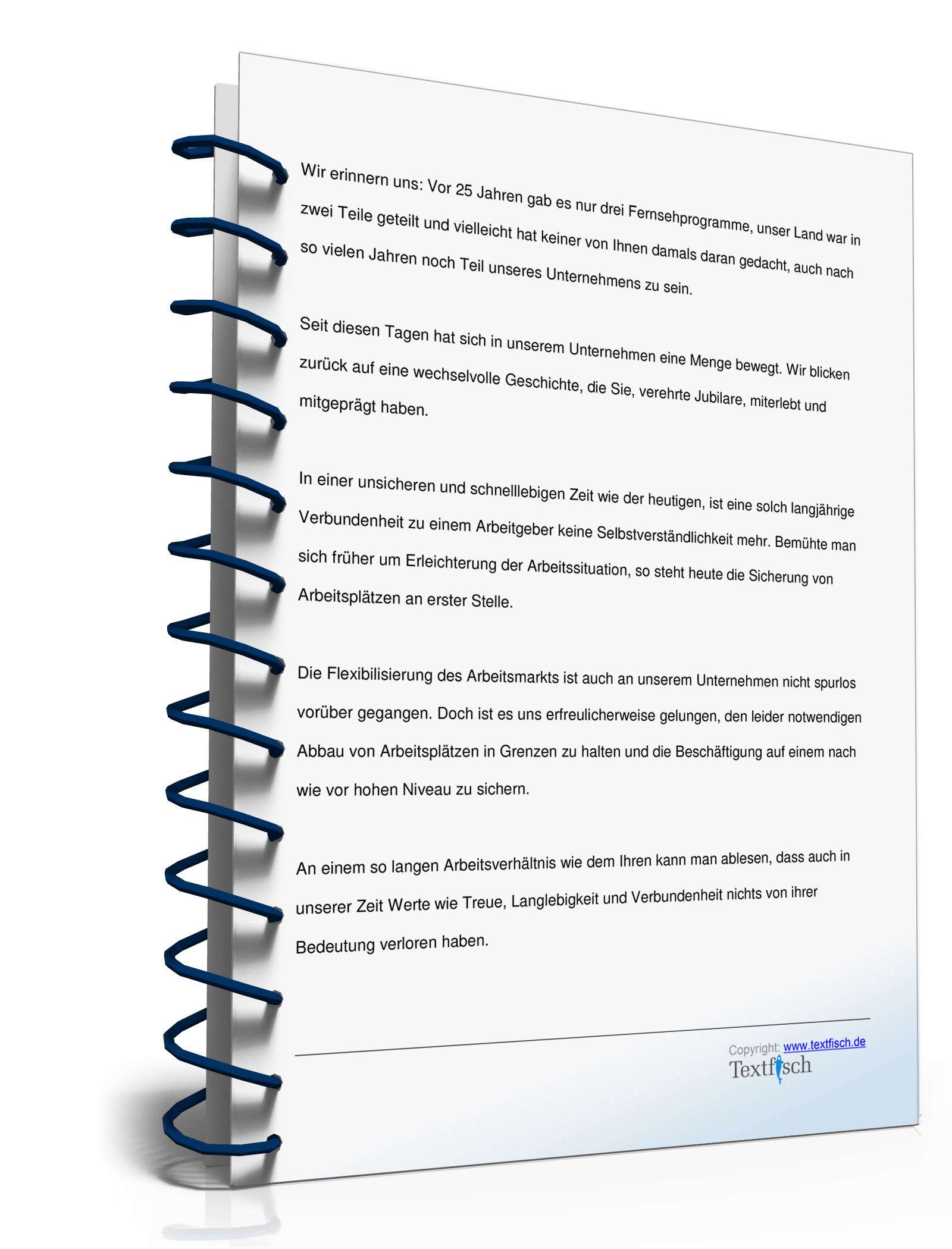 Jubiläumsrede für Mitarbeiter/Angestellten über seine Zugehörigkeit zur Firma PDF. Seite: 3