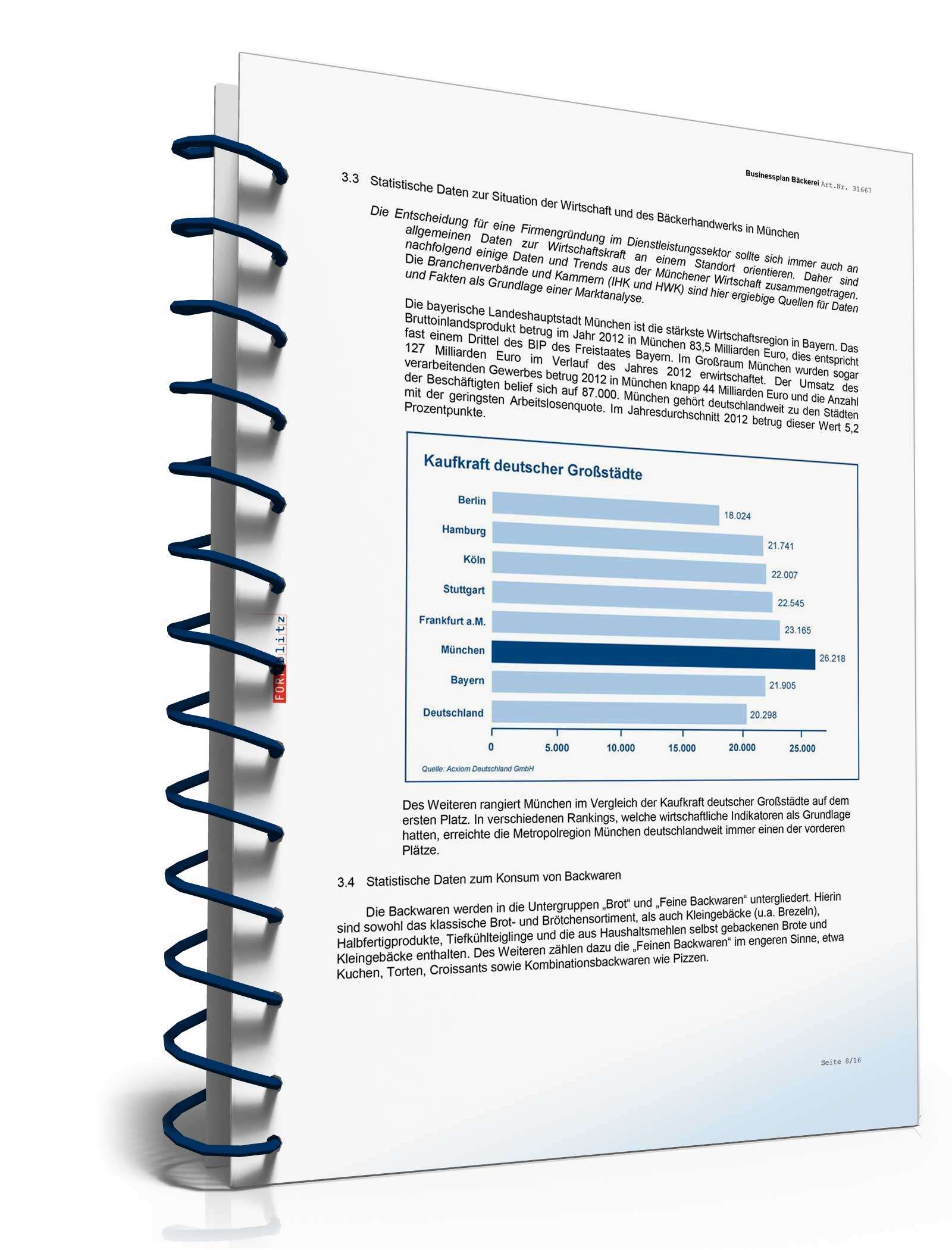 Businessplan Bäckerei  Excel. Seite: 6