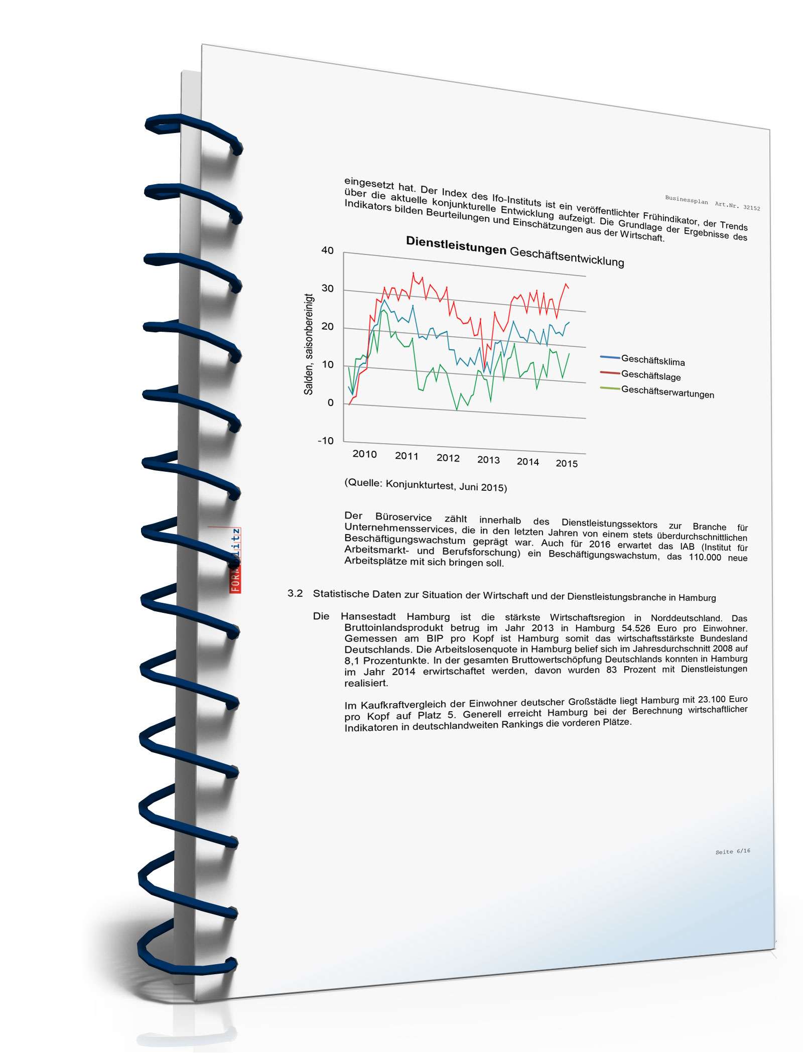 Businessplan Büroservice Excel. Seite: 6