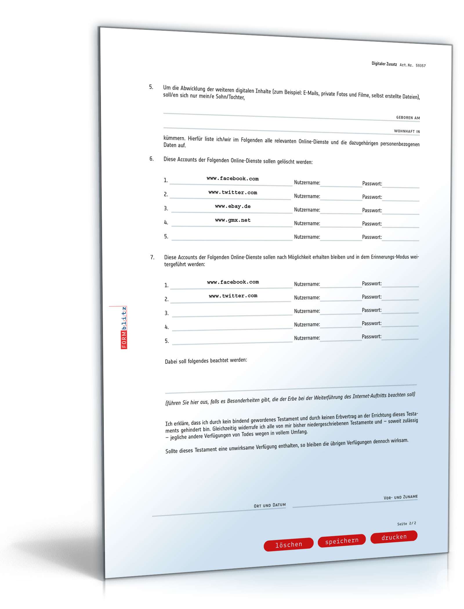 Regelung digitaler Nachlass PDF. Seite: 2