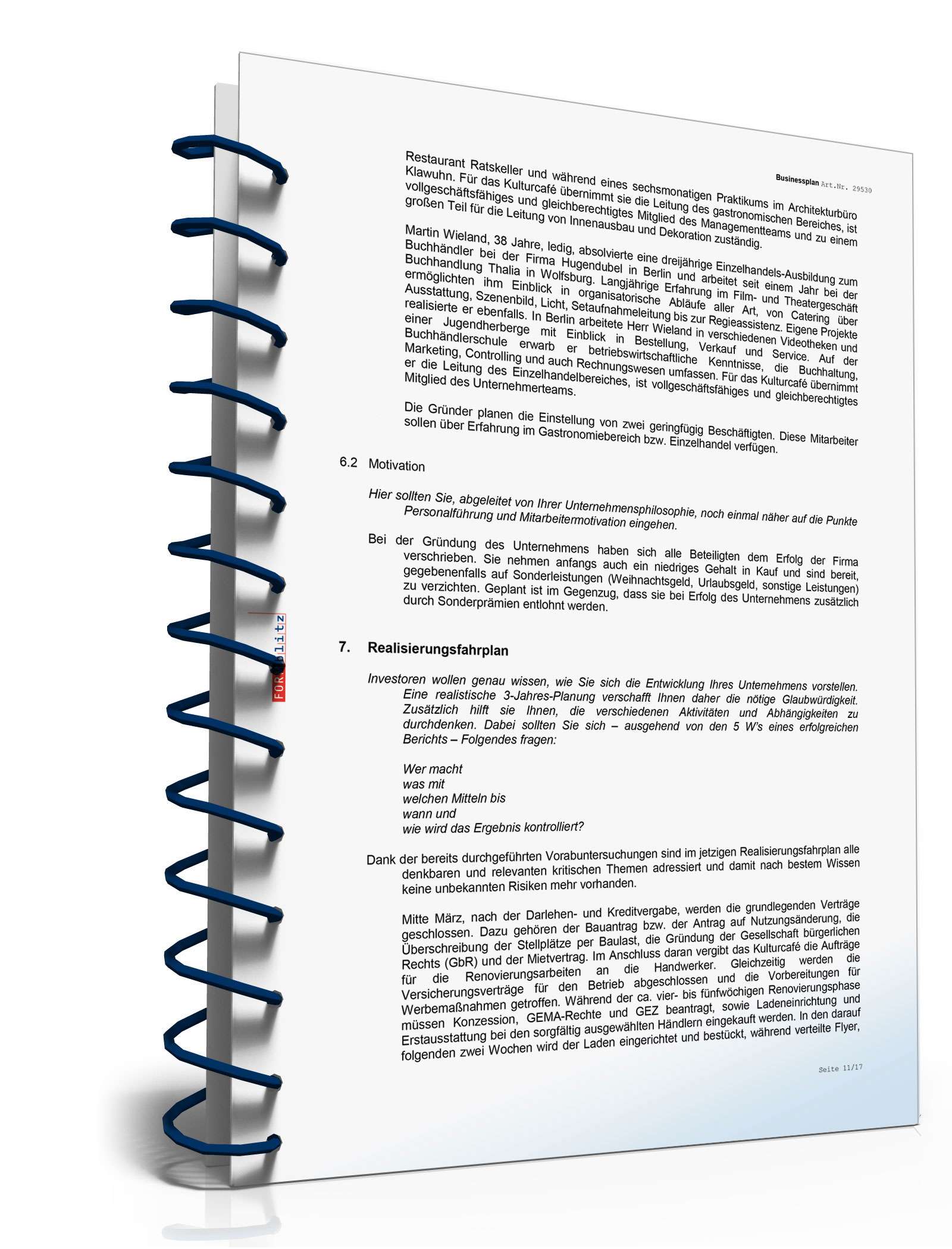 Businessplan Kulturcafé Excel. Seite: 16