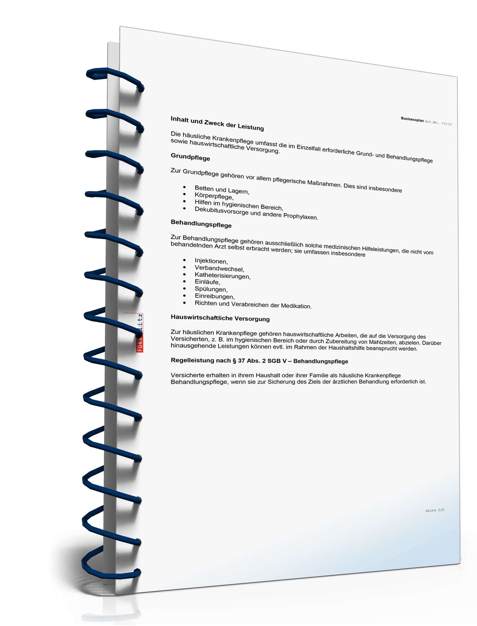 Businessplan Mobiler Pflegedienst Excel. Seite: 19