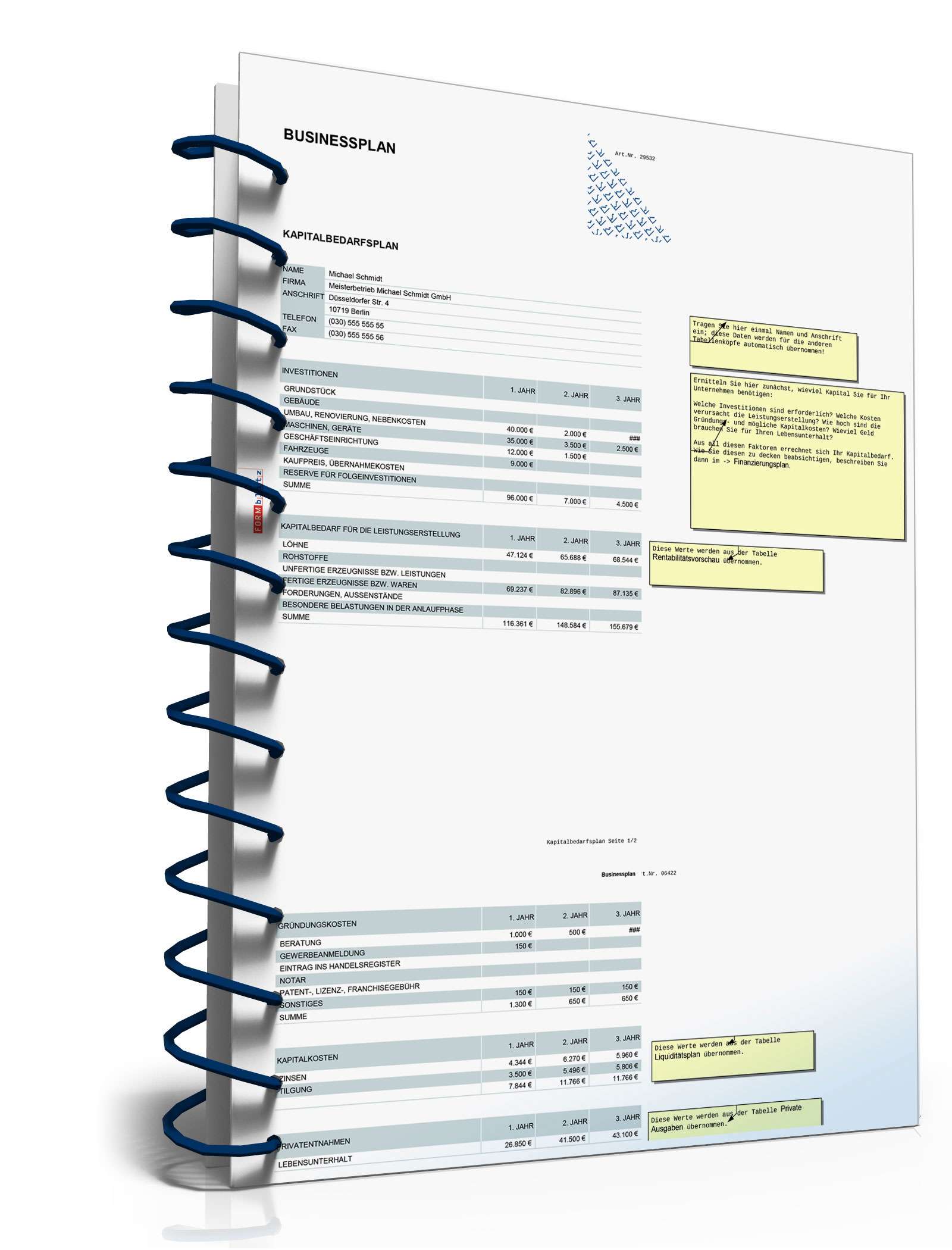 Businessplan Malerbetrieb Excel. Seite: 18