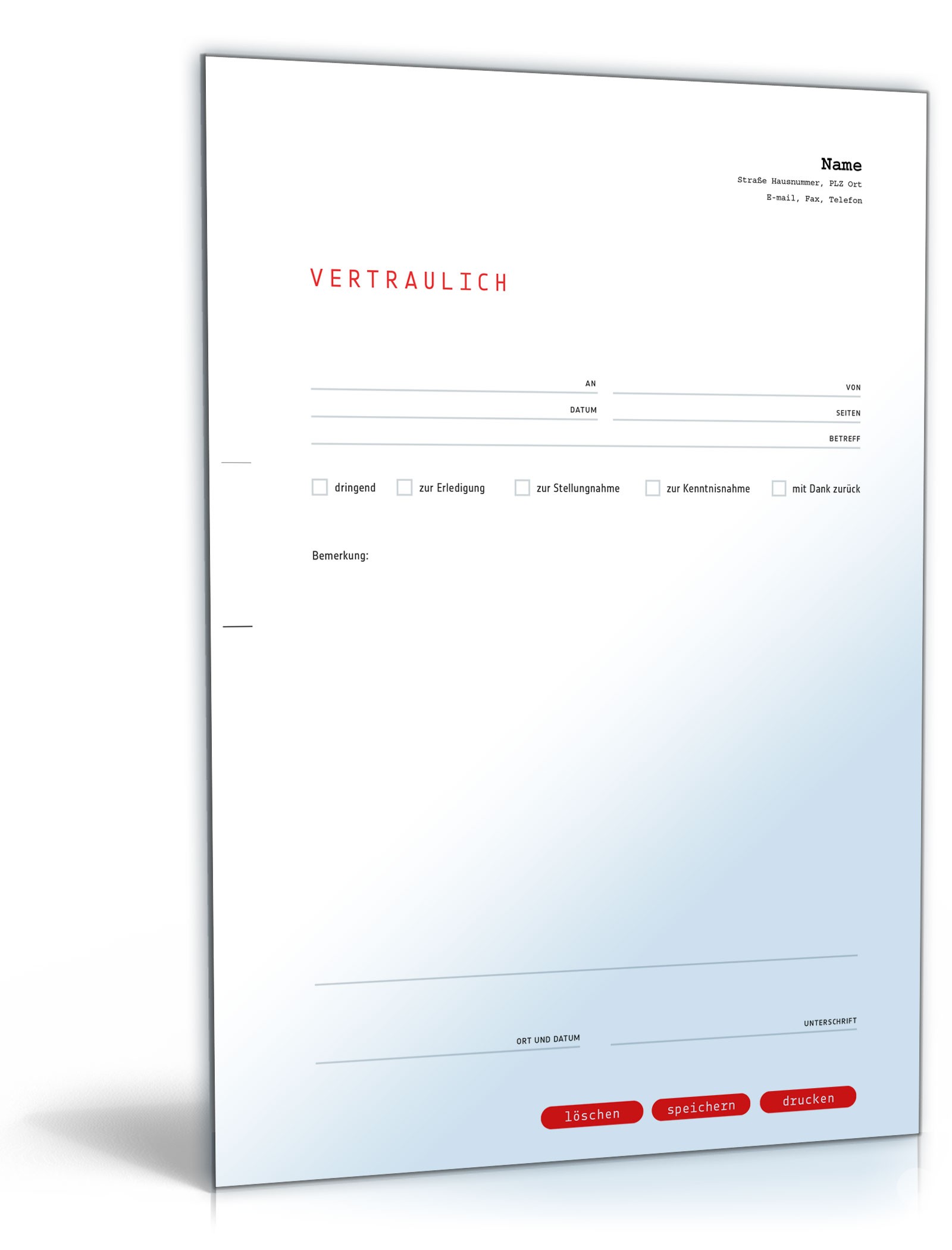 Faxvorlagen-Paket Excel. Seite: 5