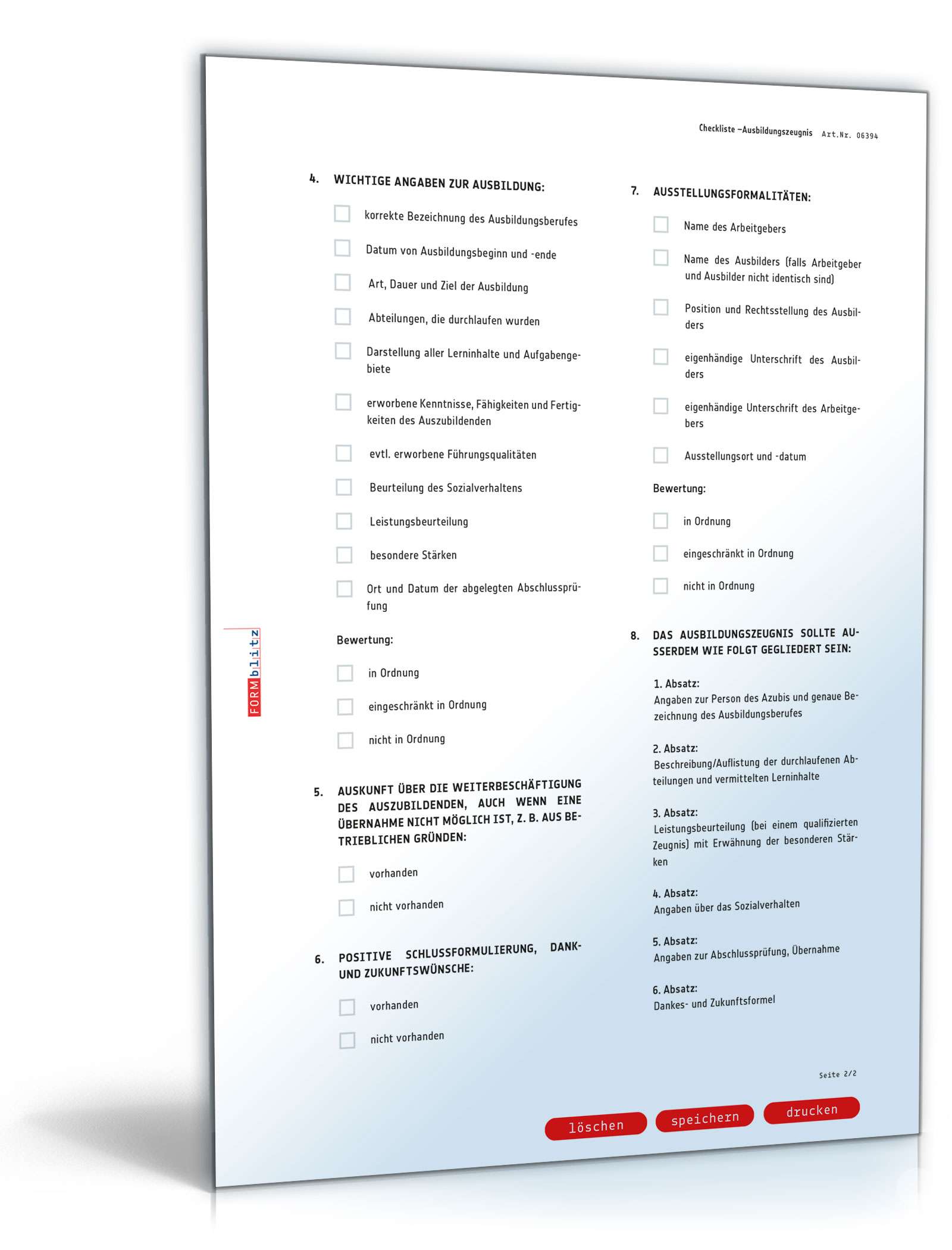 Ausbildungszeugnis Anlagenmechaniker Excel. Seite: 6