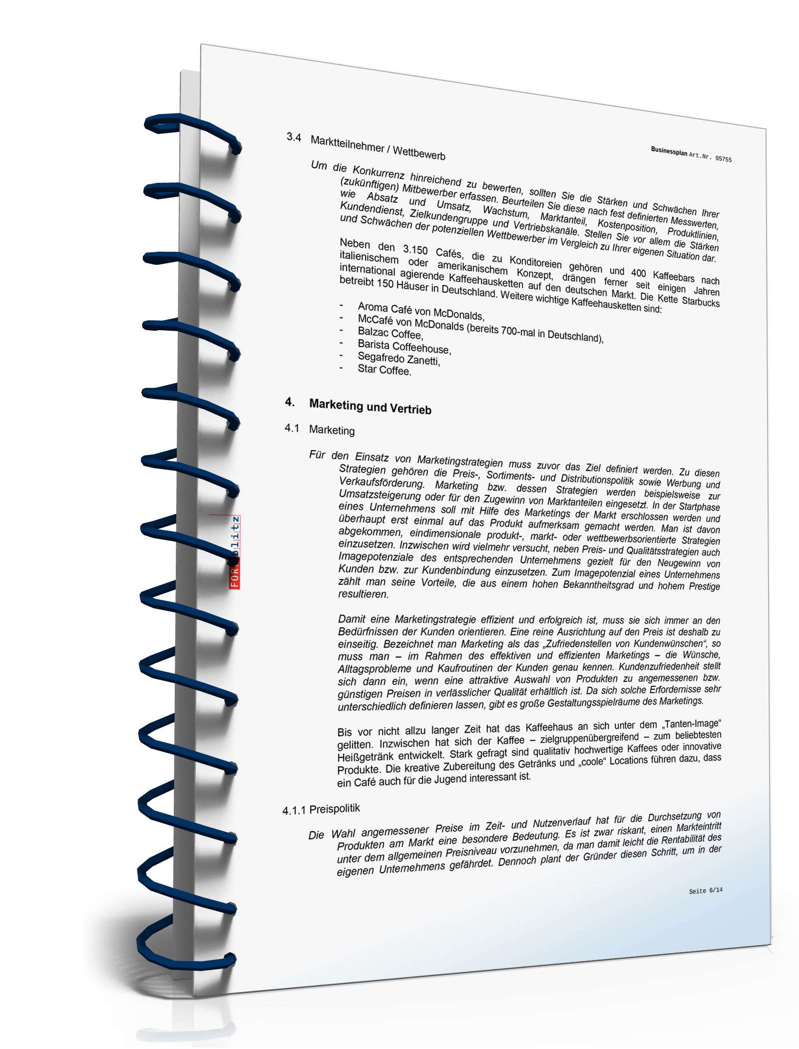 Businessplan Café Excel. Seite: 11