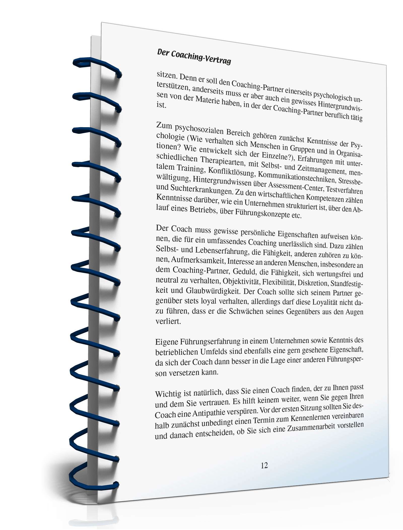 Coaching-Vertrag Ratgeber PDF. Seite: 12