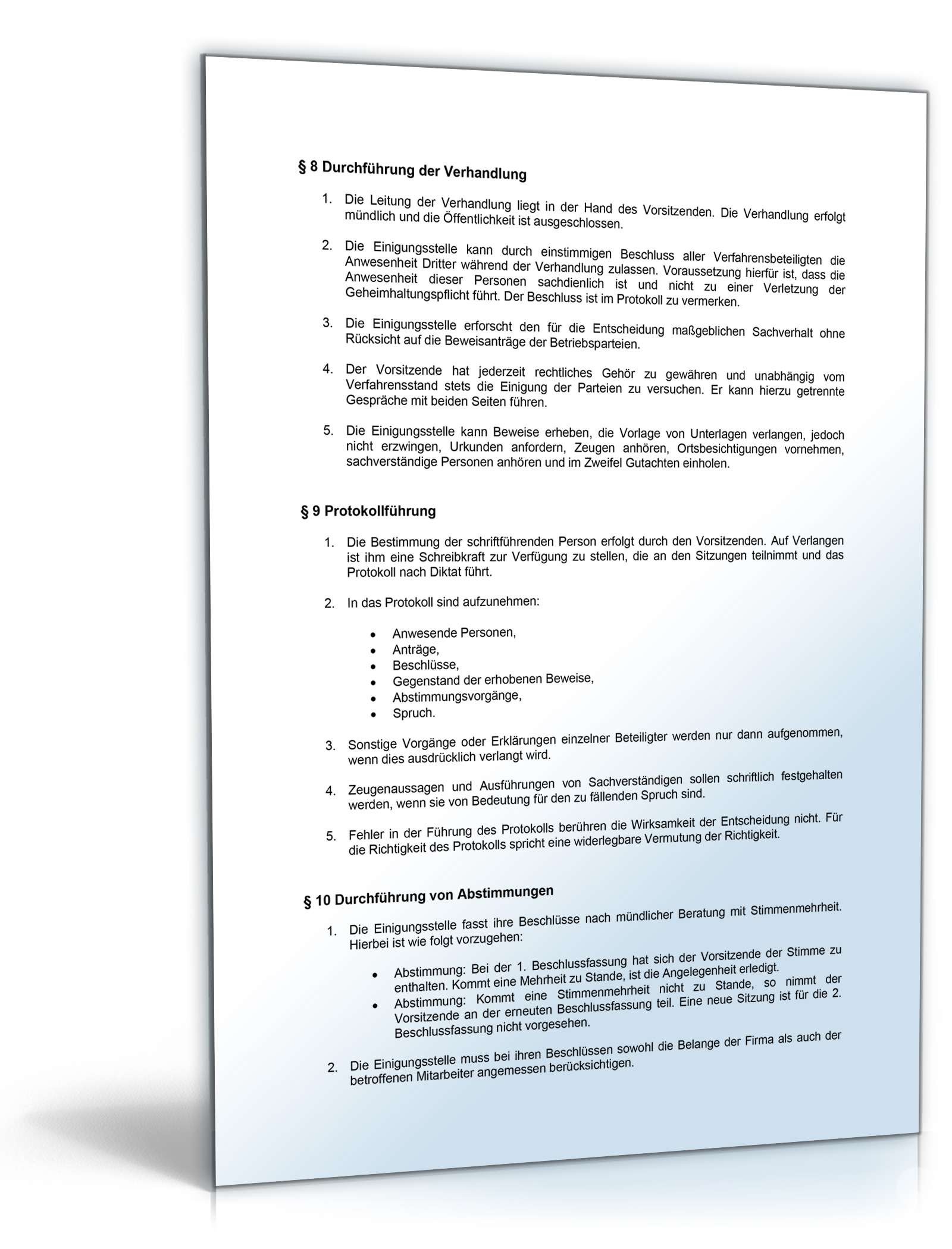 Betriebsvereinbarung Durchführung des ständigen Einigungsstellenverfahrens PDF. Seite: 3