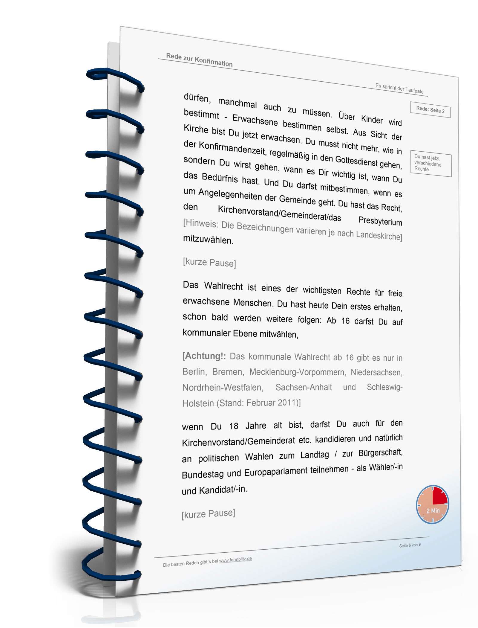 Musterrede Konfirmation Word. Seite: 6