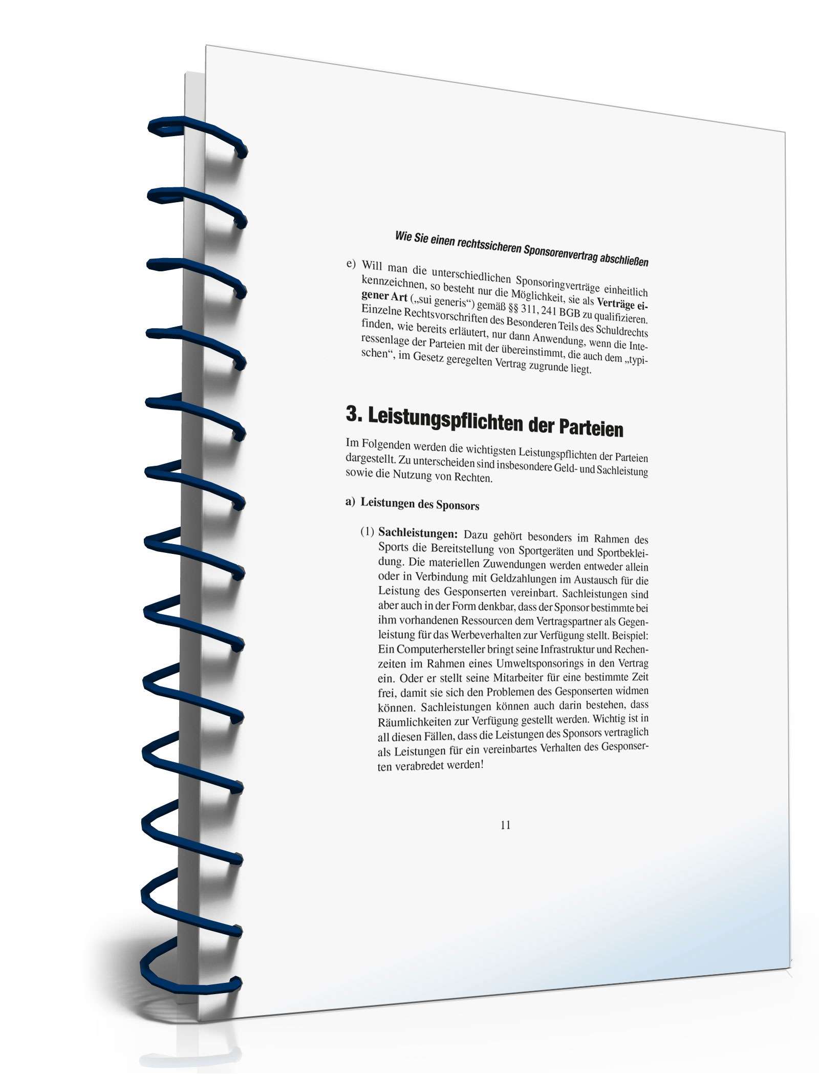 Ratgeber Sponsoringvertrag PDF. Seite: 11