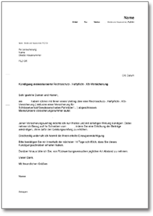 Außerordentliche Kündigung Versicherung  Word